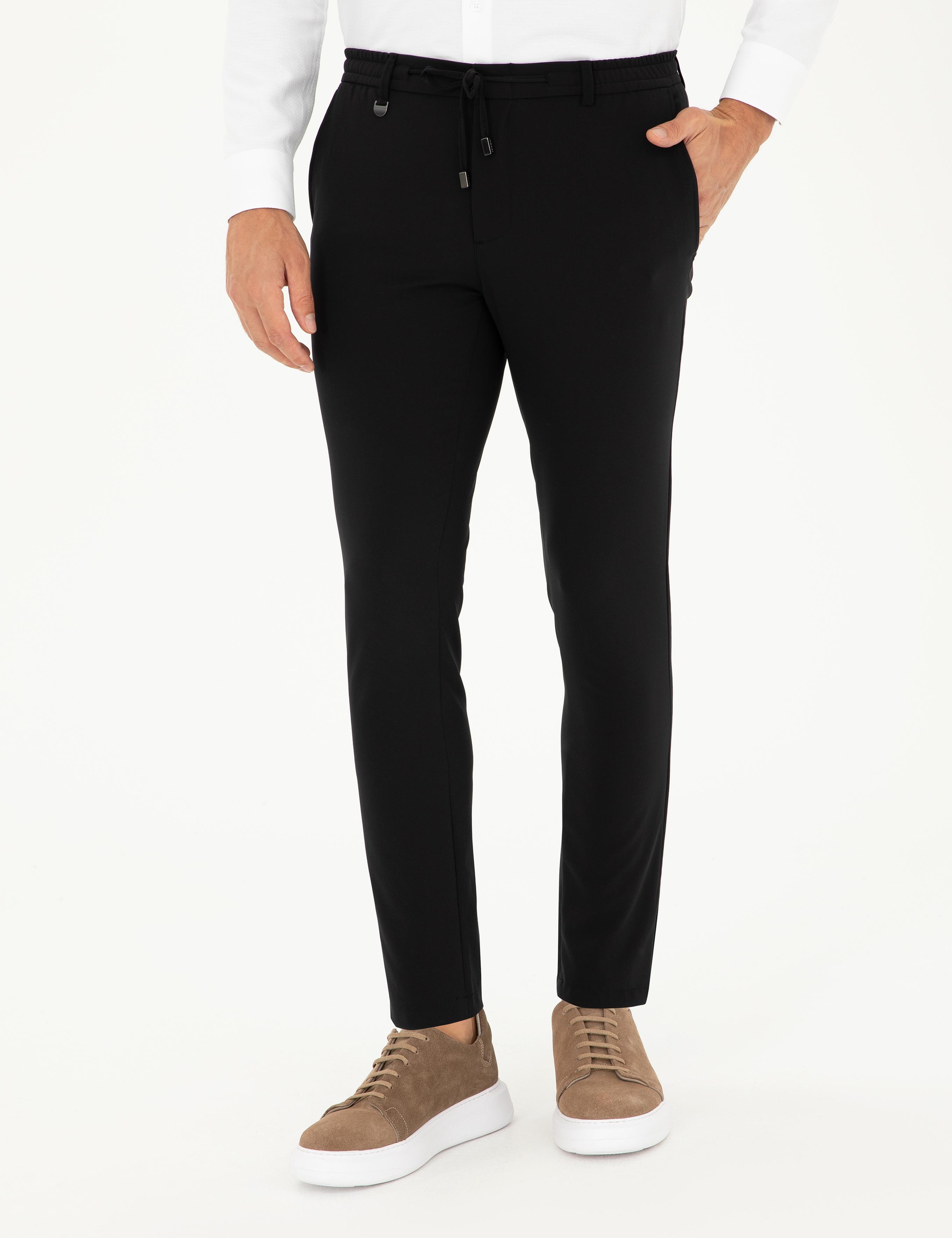 Siyah Klasik Jogger Pantolon