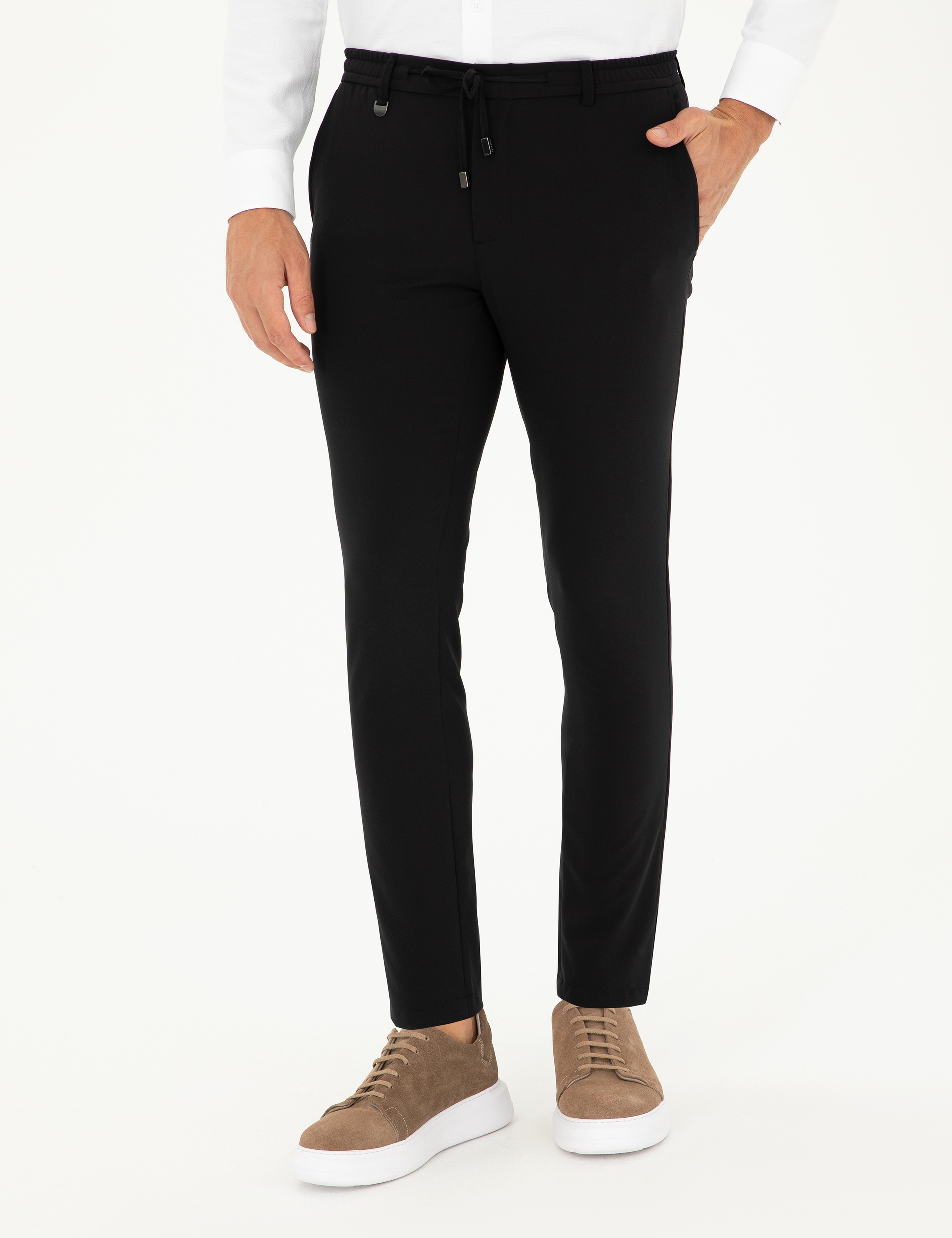 Siyah Klasik Jogger Pantolon - Image 2