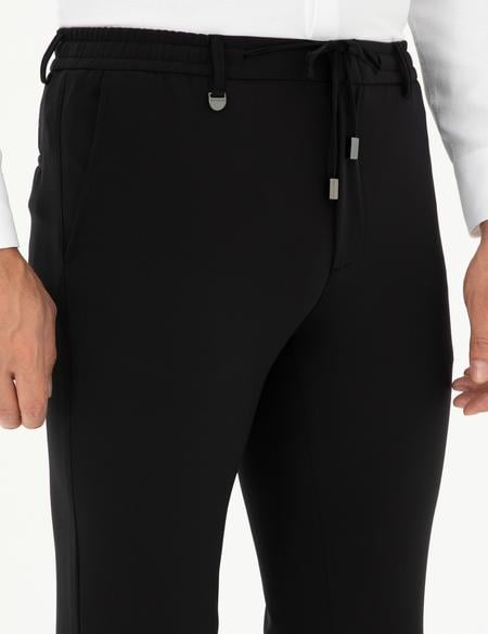Siyah Klasik Jogger Pantolon - 50296593009