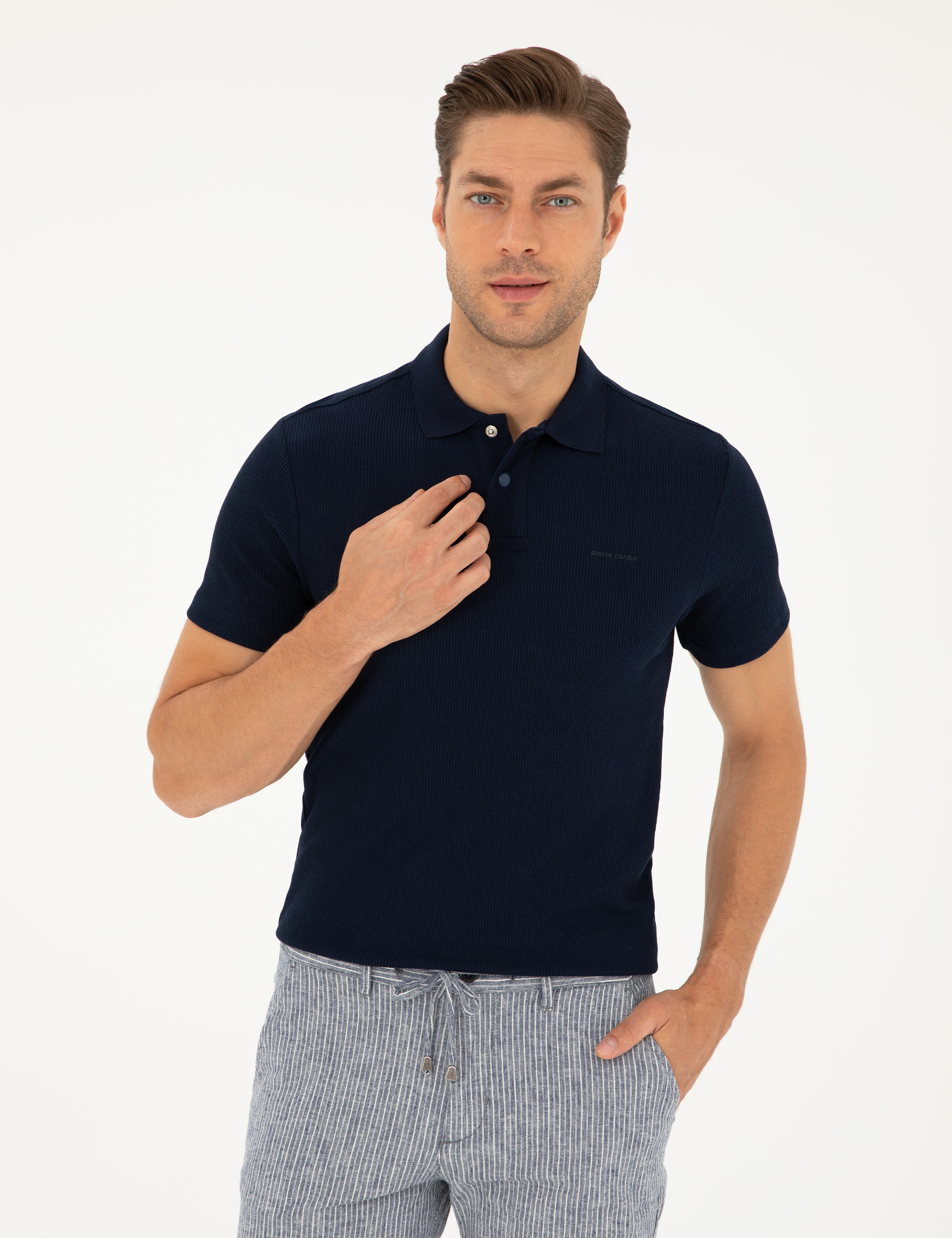 Lacivert Slim Fit Tişört - Image 3