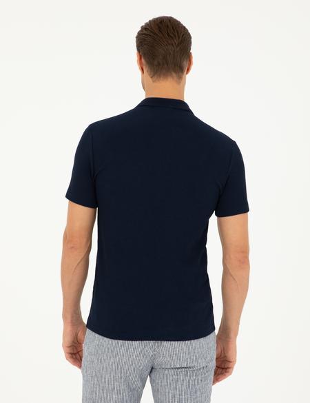 Lacivert Slim Fit Tişört - 50296569016