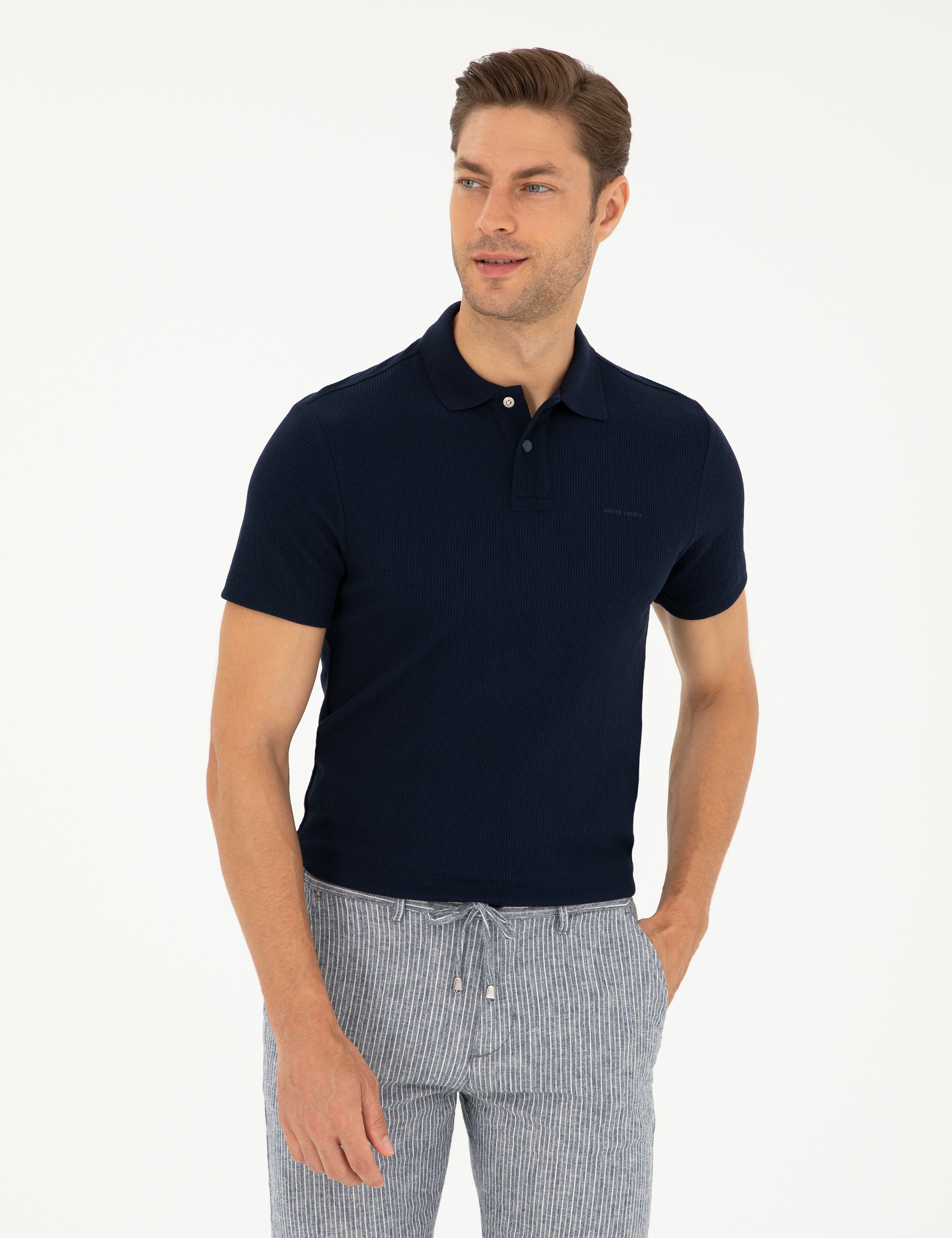 Lacivert Slim Fit Tişört - Image 1