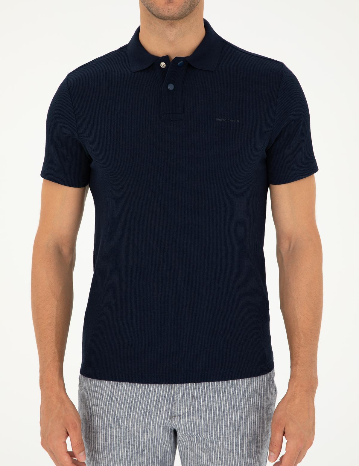 Lacivert Slim Fit Tişört - 50296569016