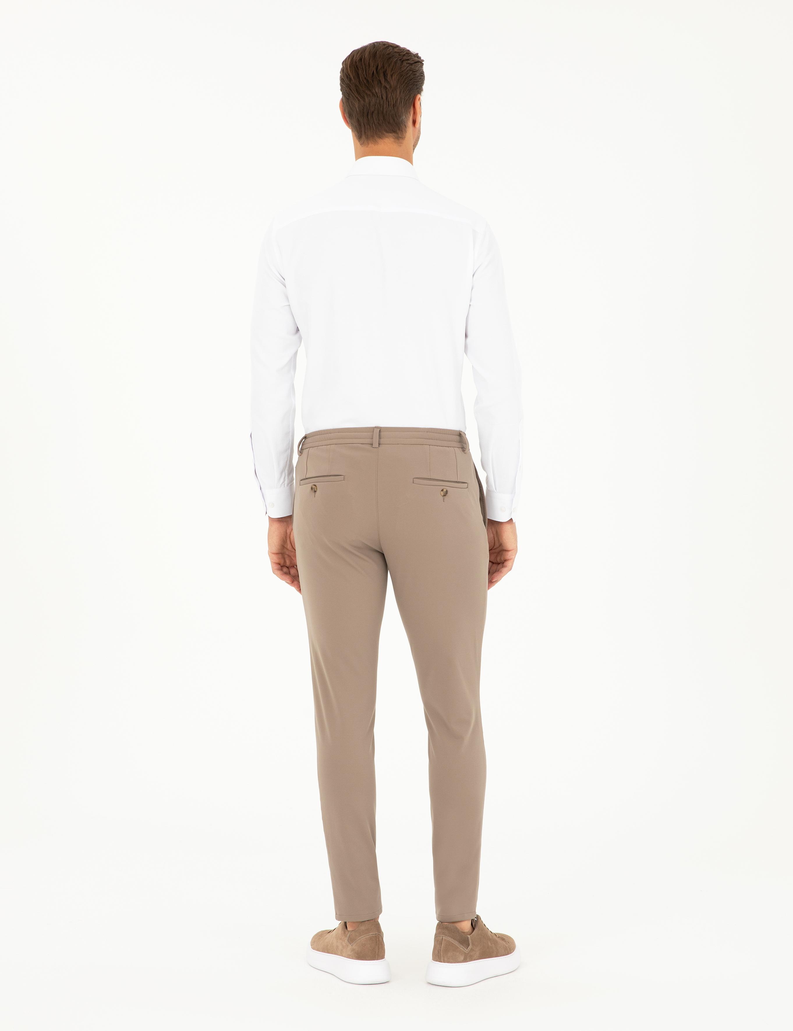 Bej Klasik Jogger Pantolon