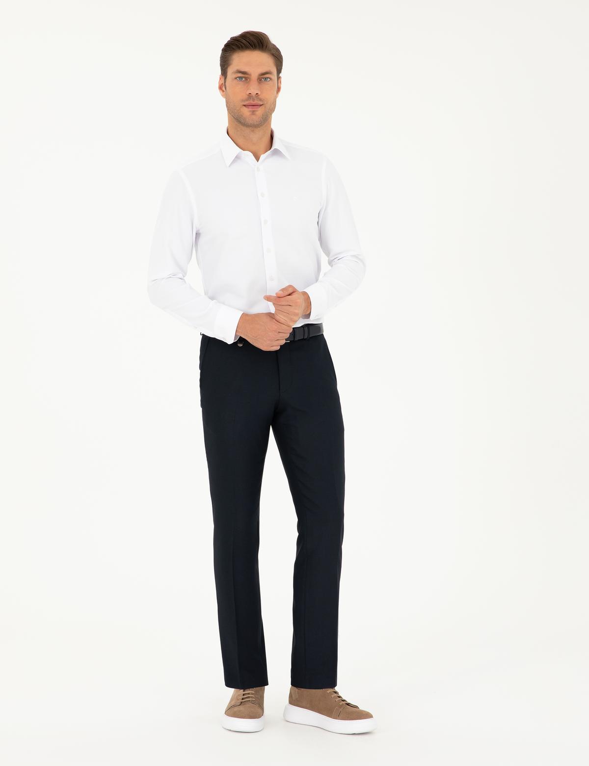Lacivert Slim Fit Kumaş Pantolon - 50297519072