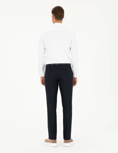 Lacivert Slim Fit Kumaş Pantolon