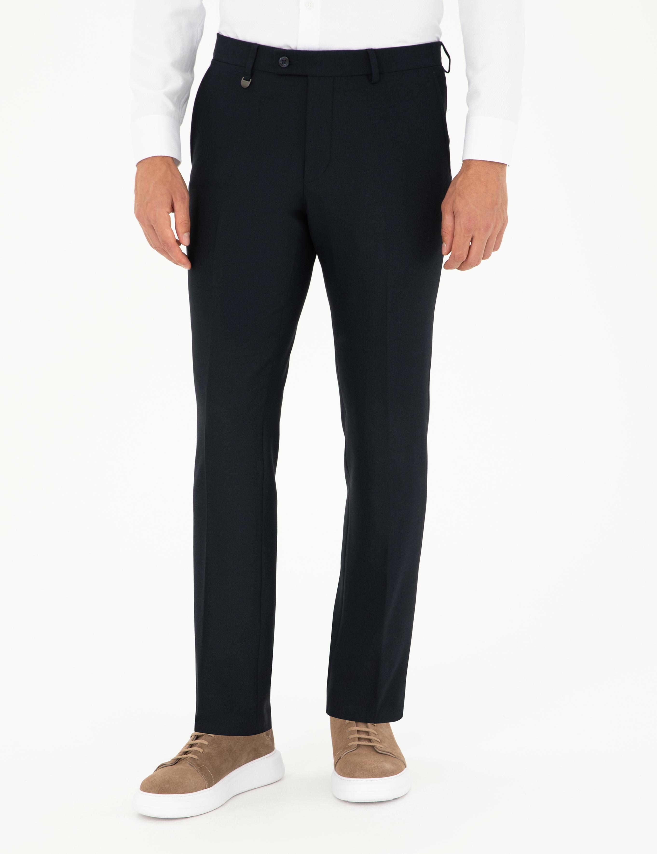 Lacivert Slim Fit Kumaş Pantolon