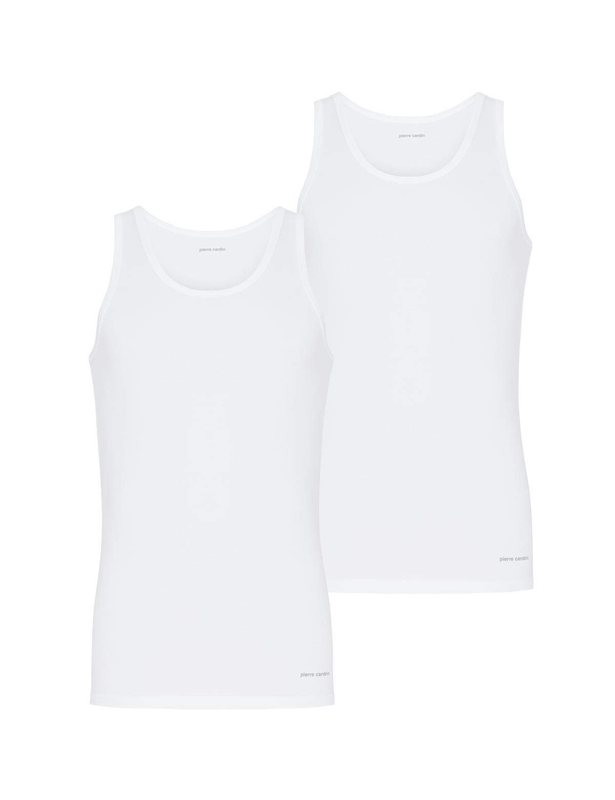 Beyaz Pamuk Modal Karışımlı 2'li Atlet