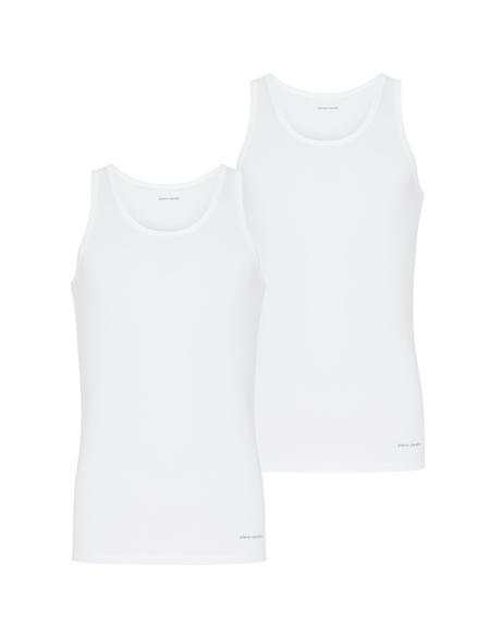 Beyaz Pamuk Modal Karışımlı 2'li Atlet - 50303354002