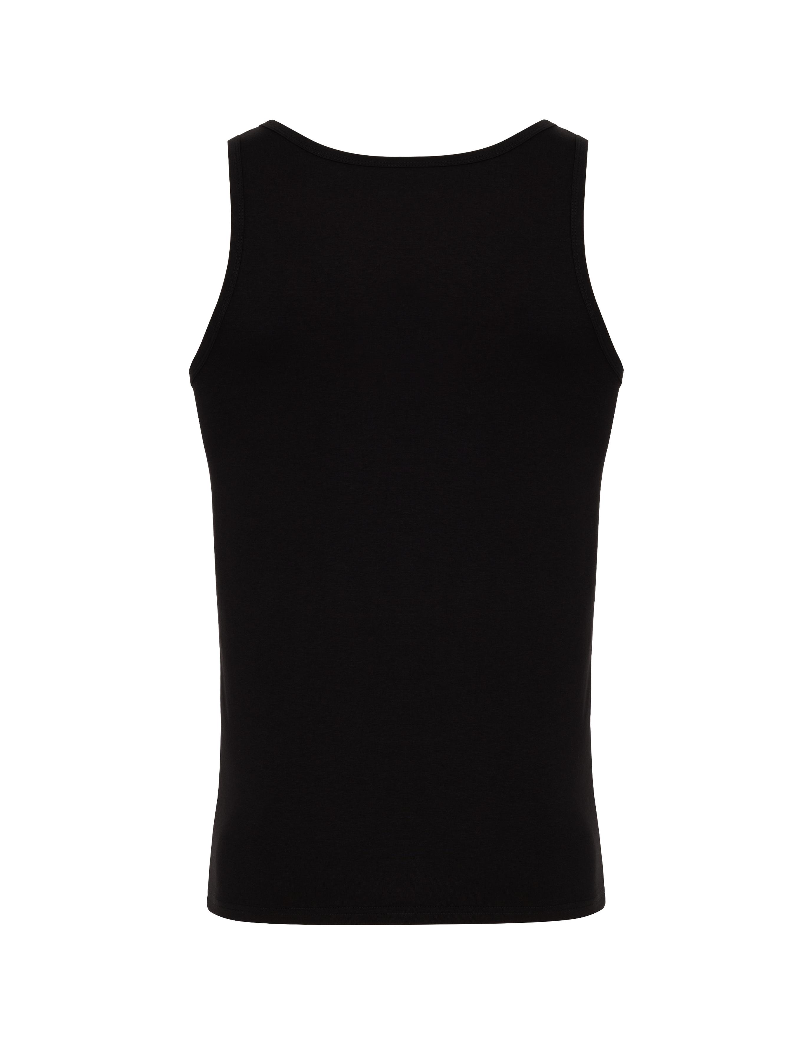 Siyah Pamuk Modal Karışımlı 2'li Atlet