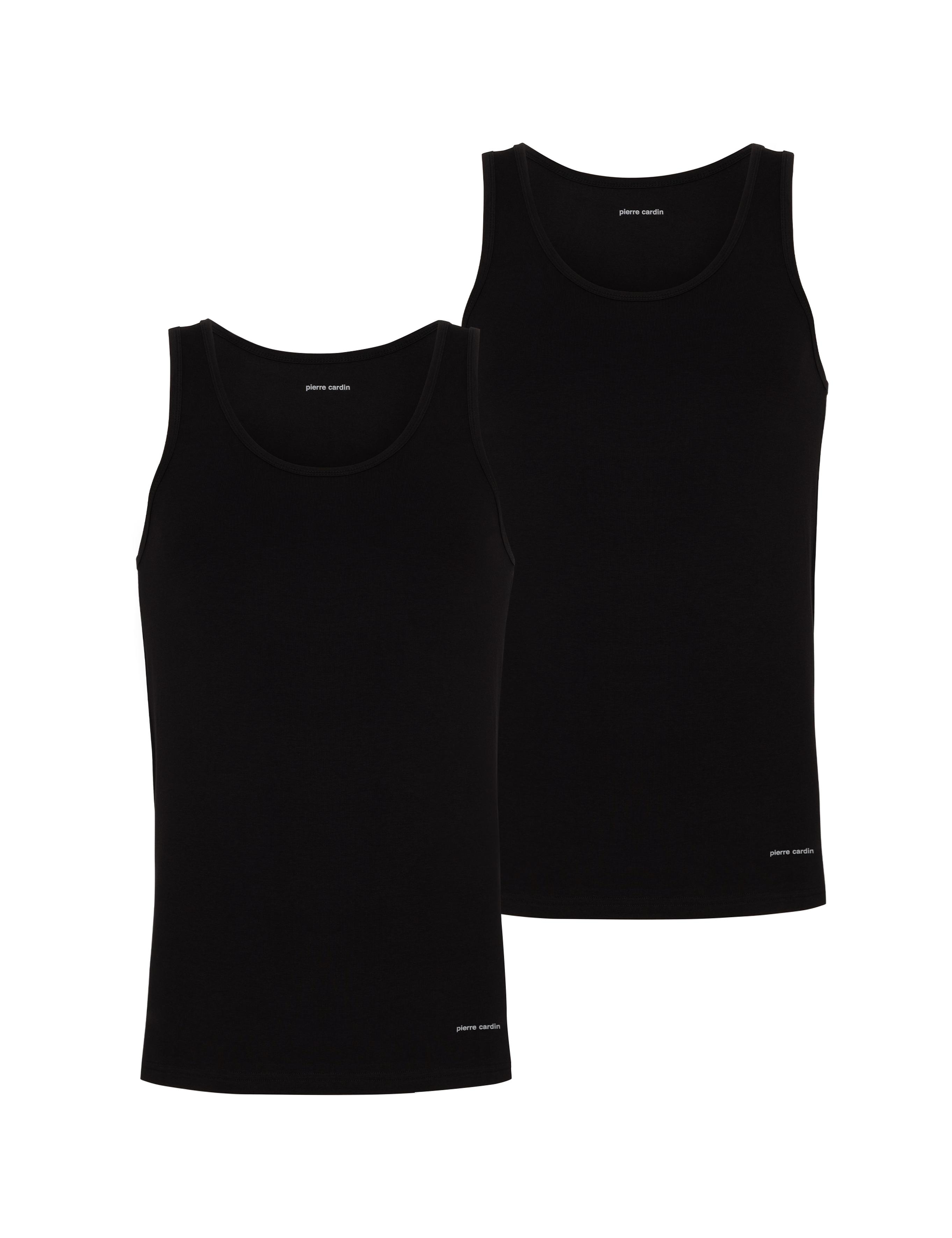 Siyah Pamuk Modal Karışımlı 2'li Atlet