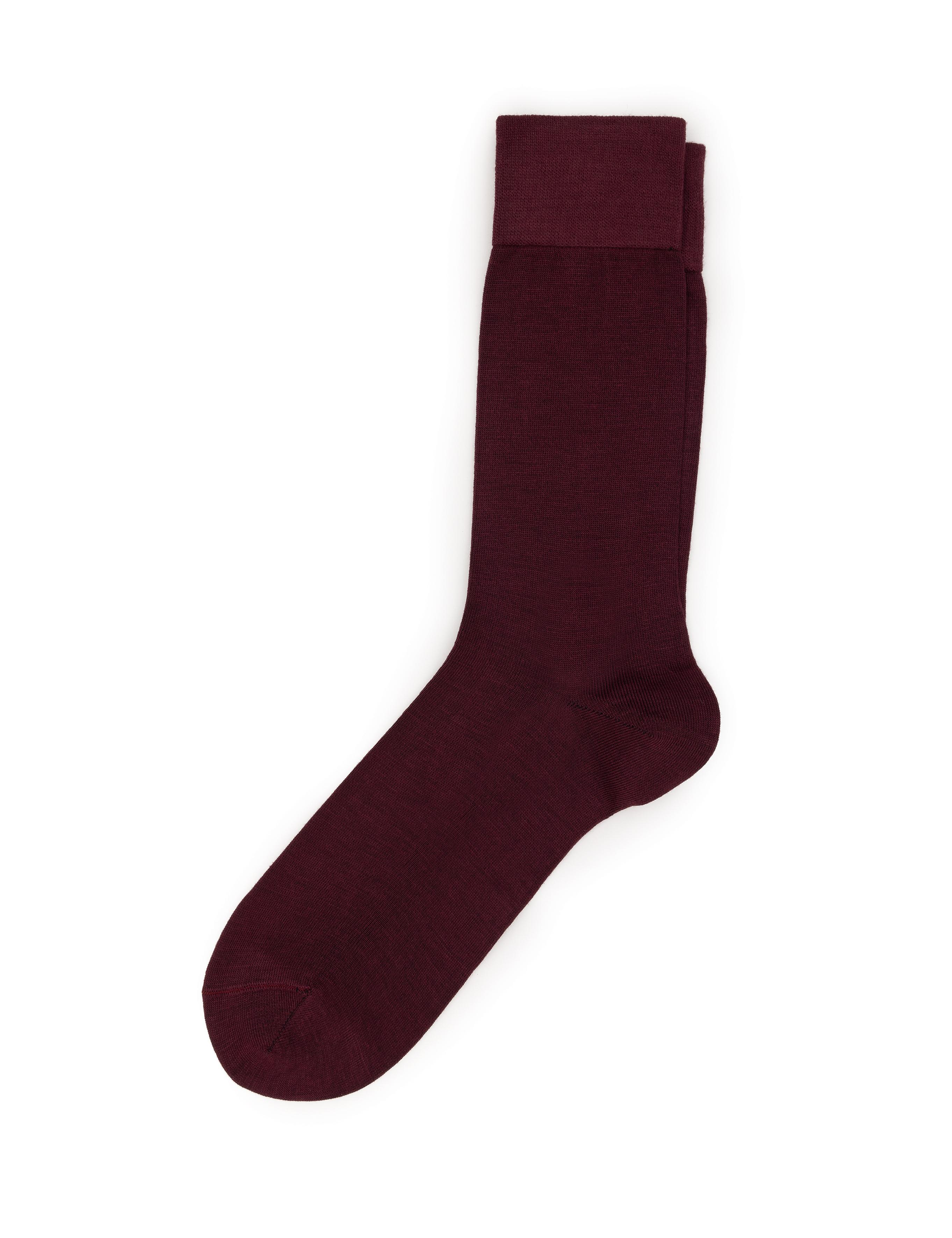 Erkek Bordo Düz Soket Çorap