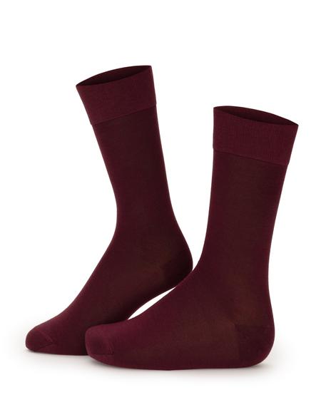 Erkek Bordo Düz Soket Çorap - 50291774009