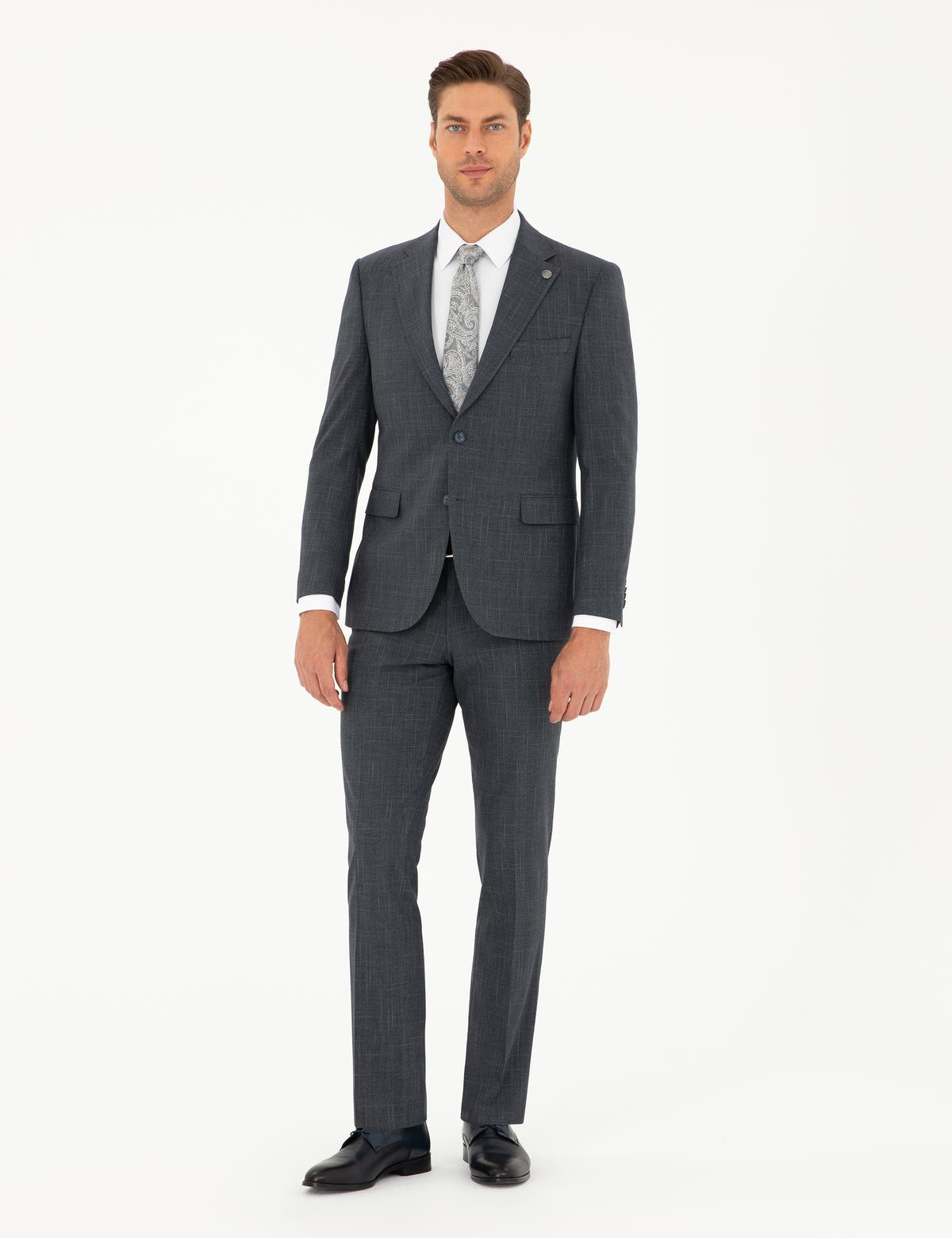 Lacivert Slim Fit Takım Elbise