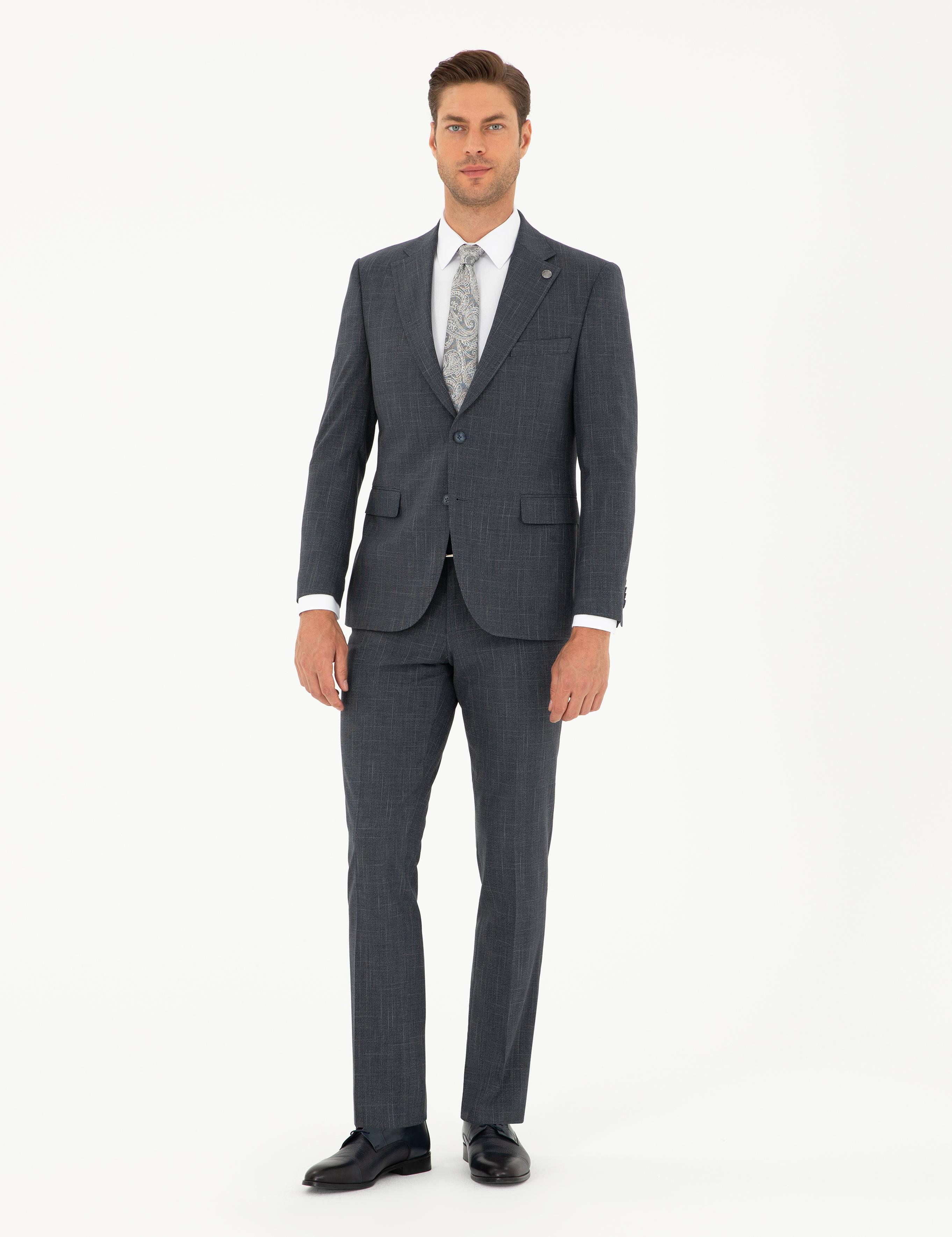 Lacivert Slim Fit Takım Elbise