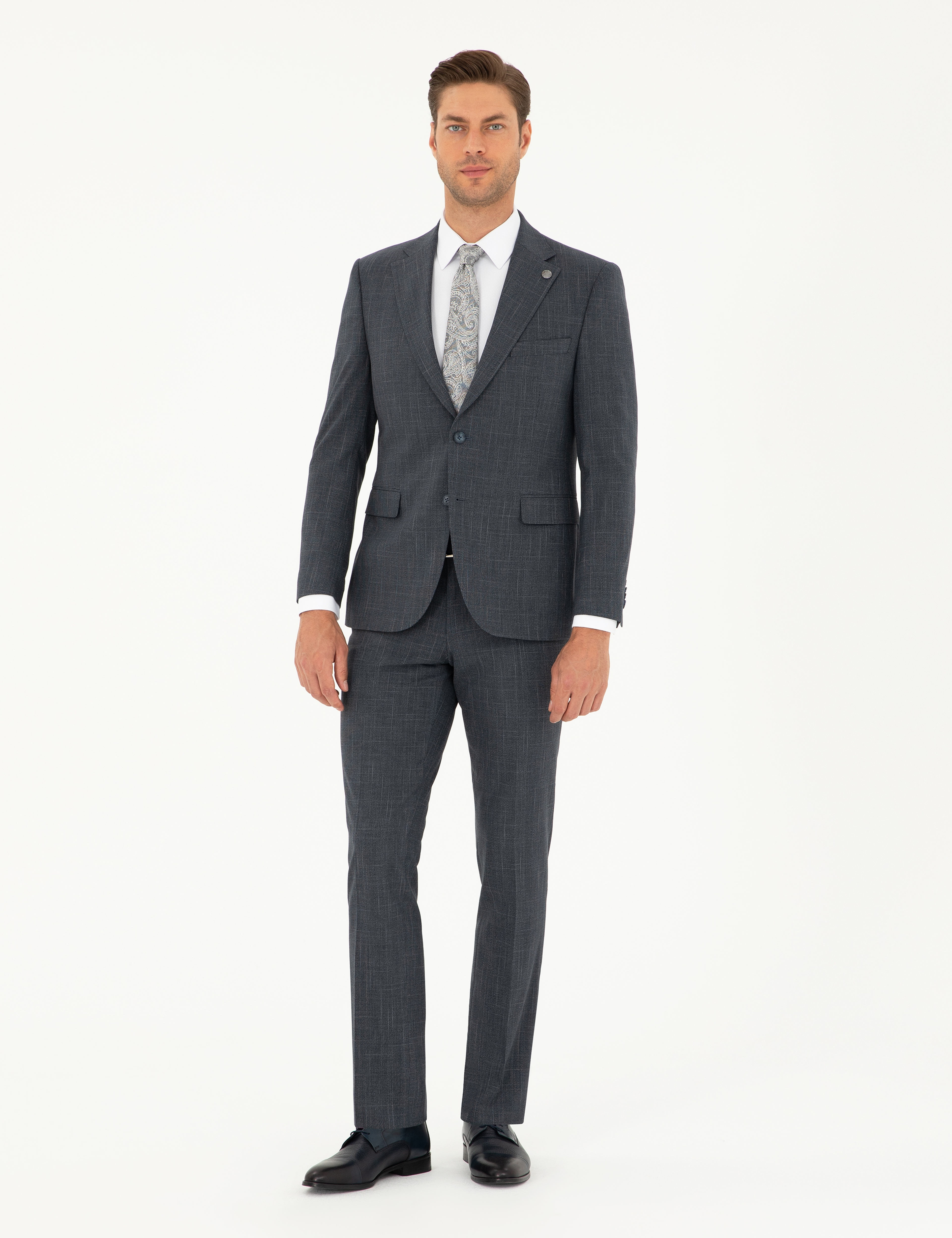 Lacivert Slim Fit Takım Elbise - Image 1