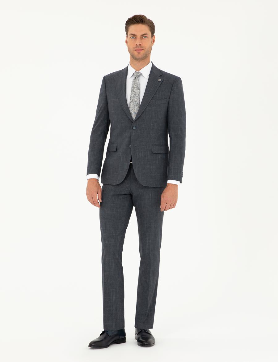 Lacivert Slim Fit Takım Elbise