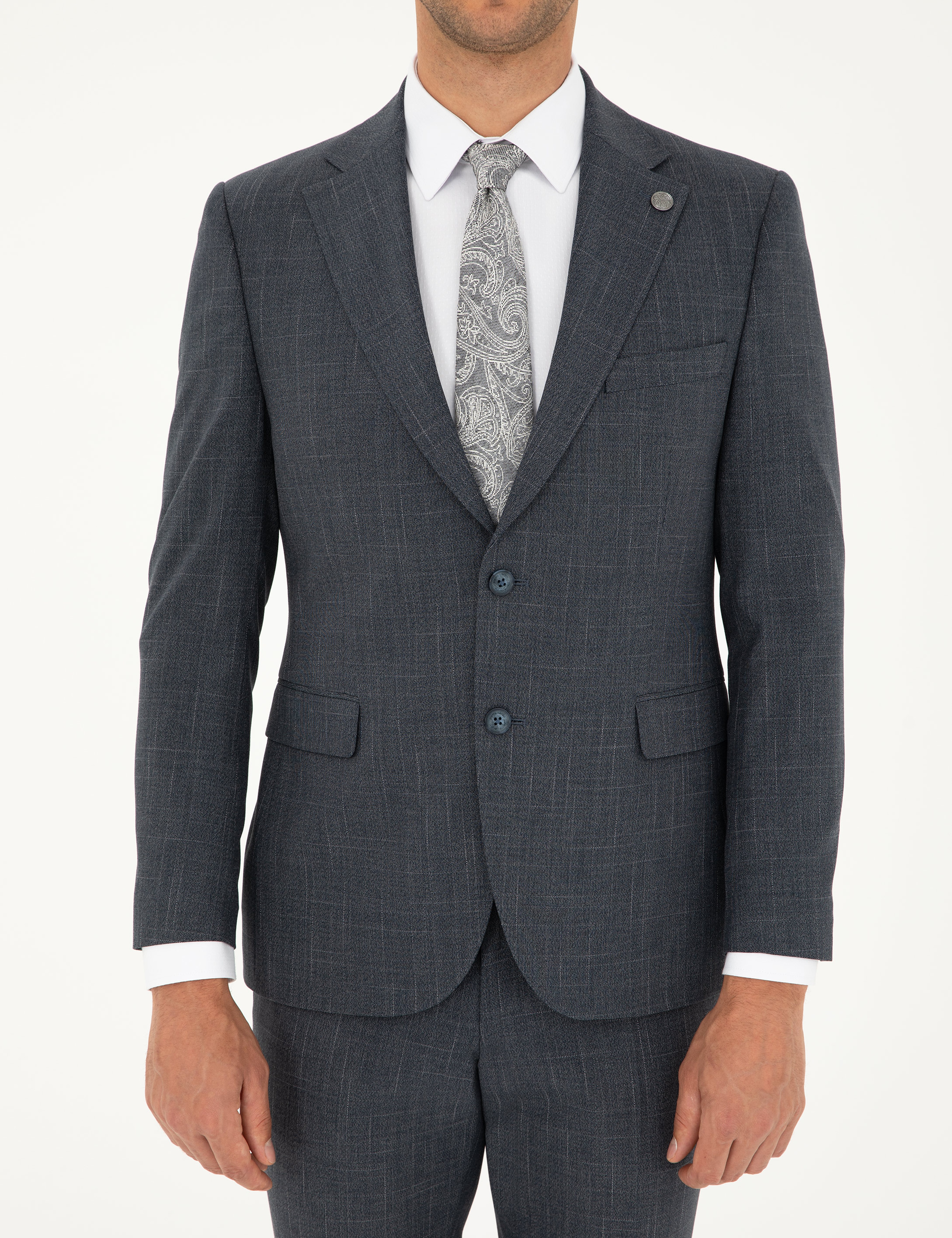 Lacivert Slim Fit Takım Elbise - Image 6