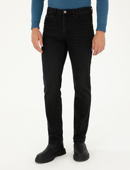 Siyah Straight Fit Jean Pantolon - 50292071034