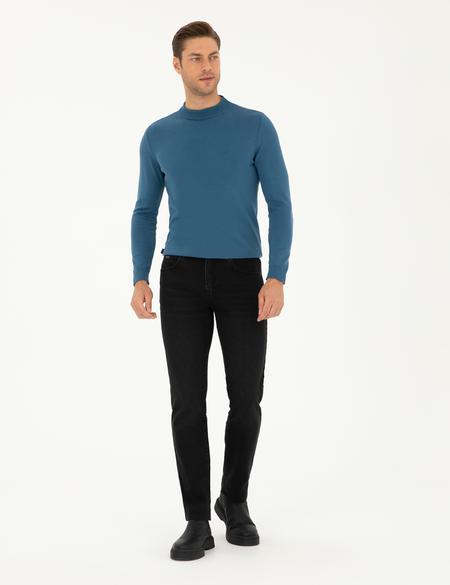 Siyah Straight Fit Jean Pantolon - 50292071034