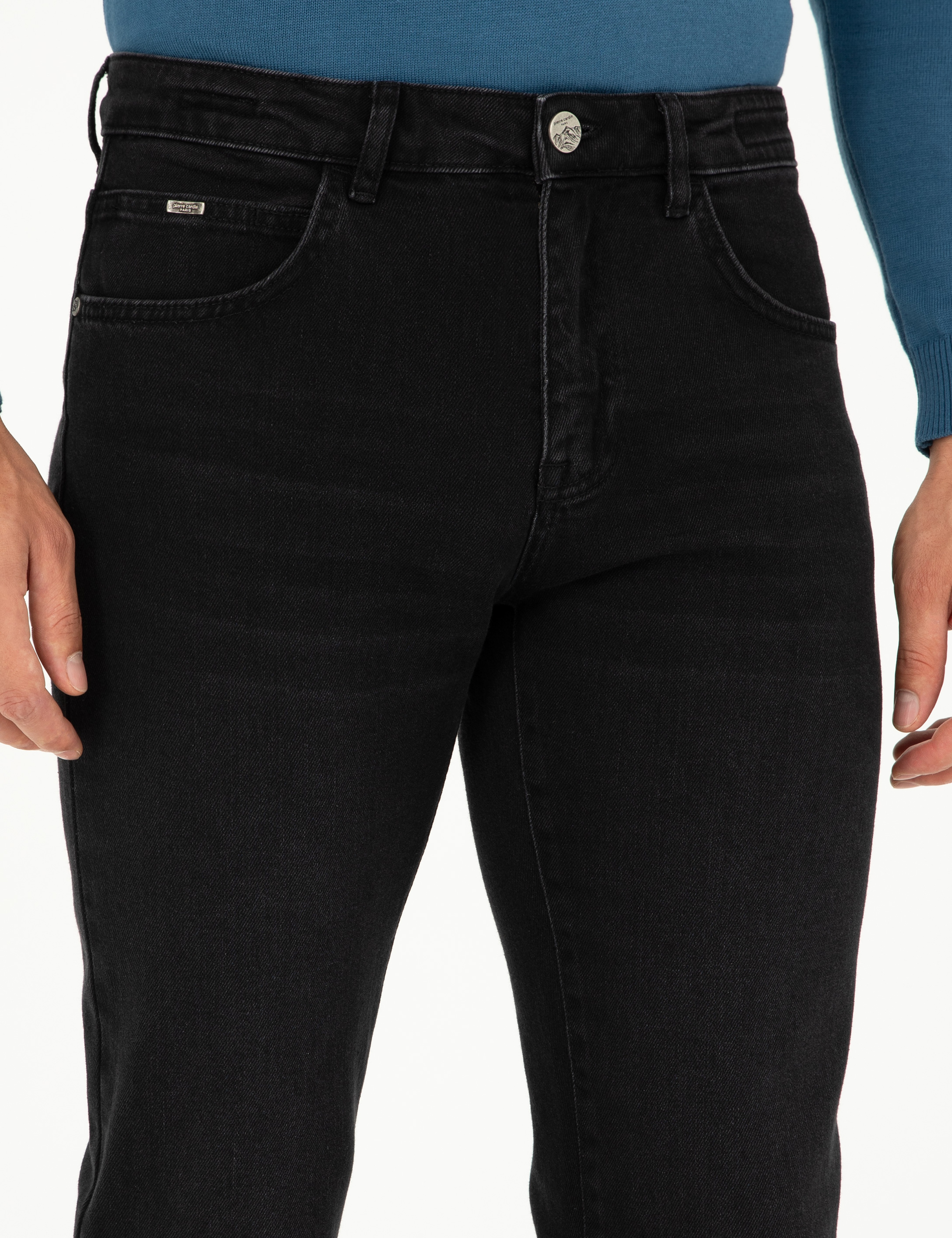 Siyah Straight Fit Jean Pantolon