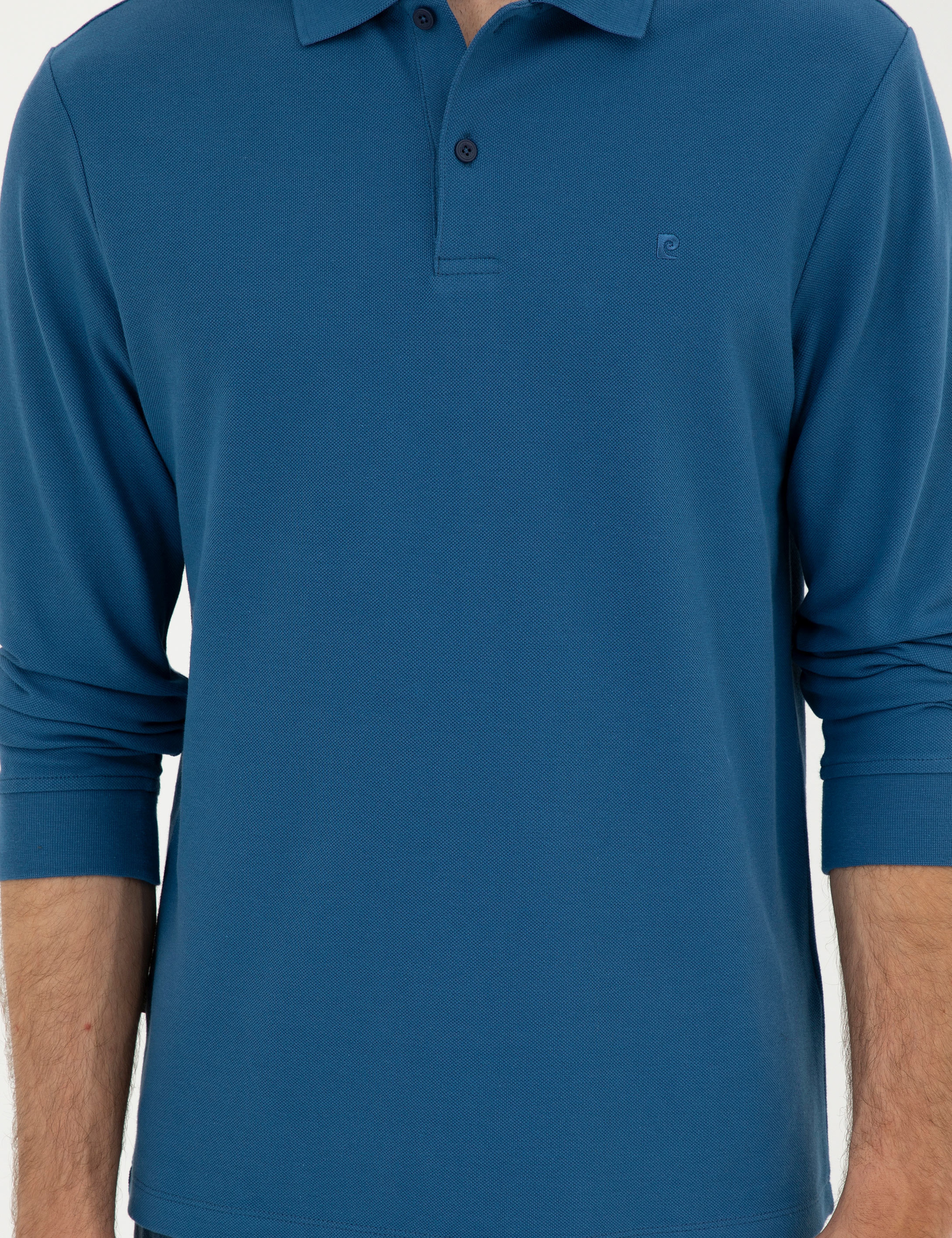 Açık Lacivert Slim Fit Basic Sweatshirt - Image 6