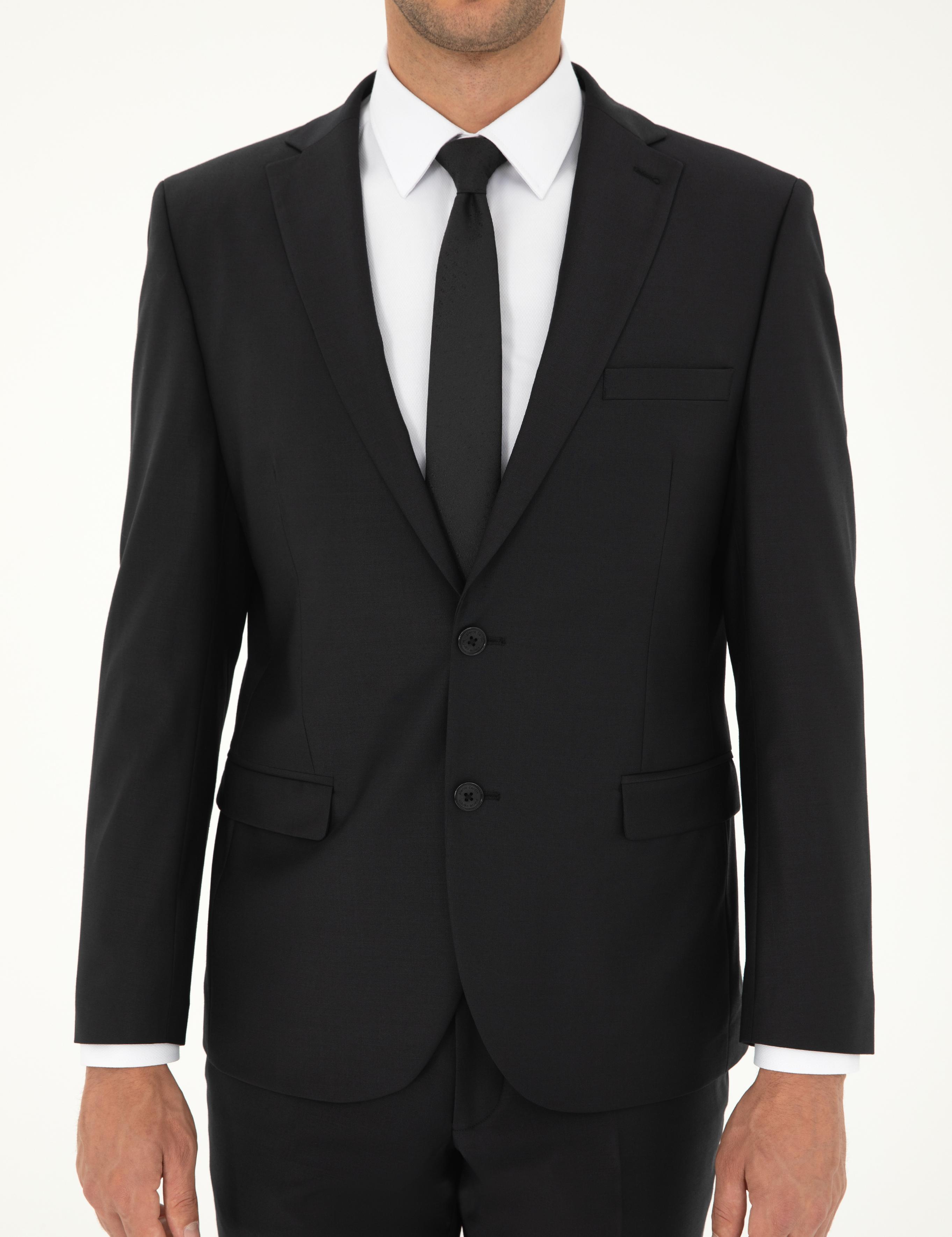 Siyah Slim Fit Takım Elbise