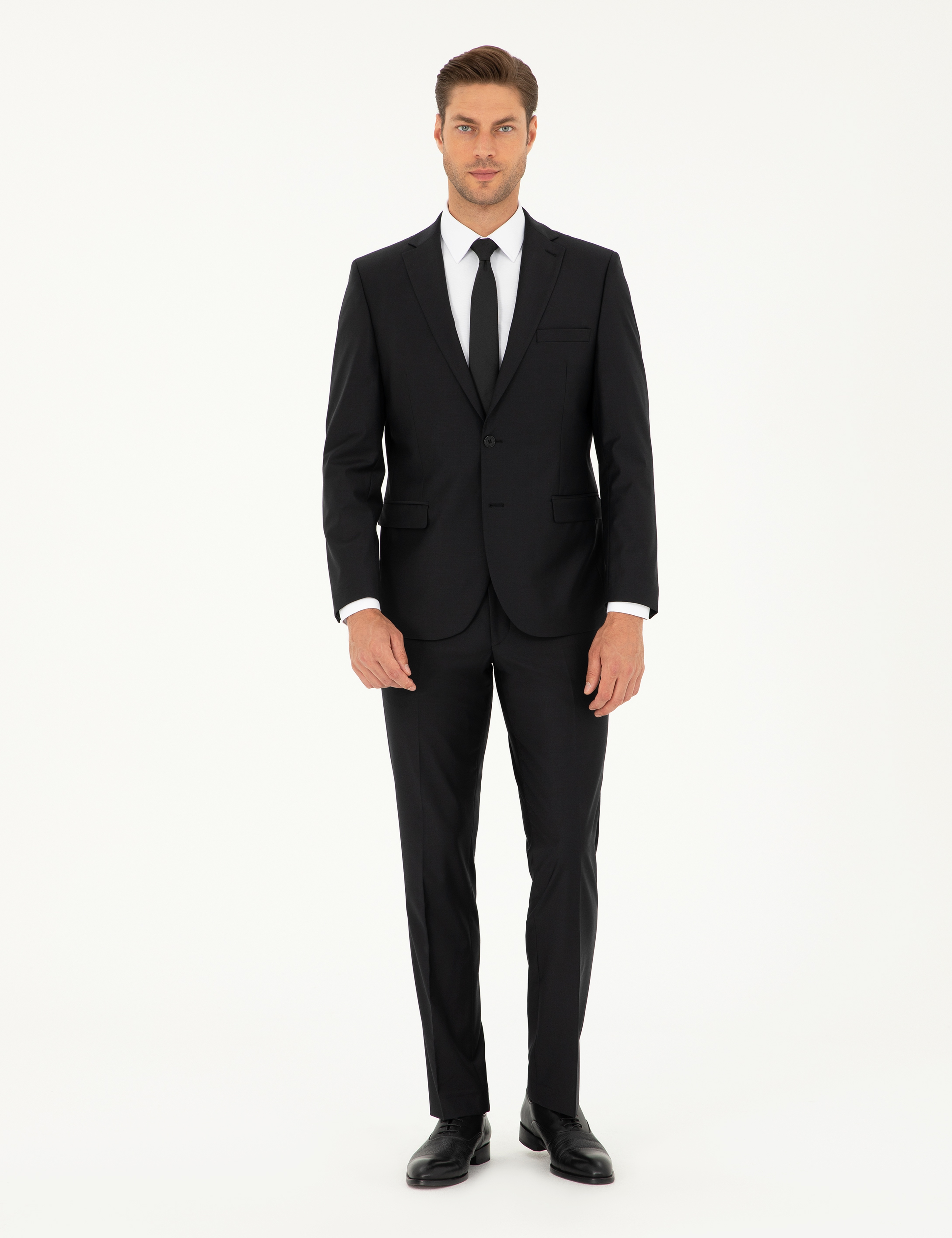 Siyah Slim Fit Takım Elbise - Image 1
