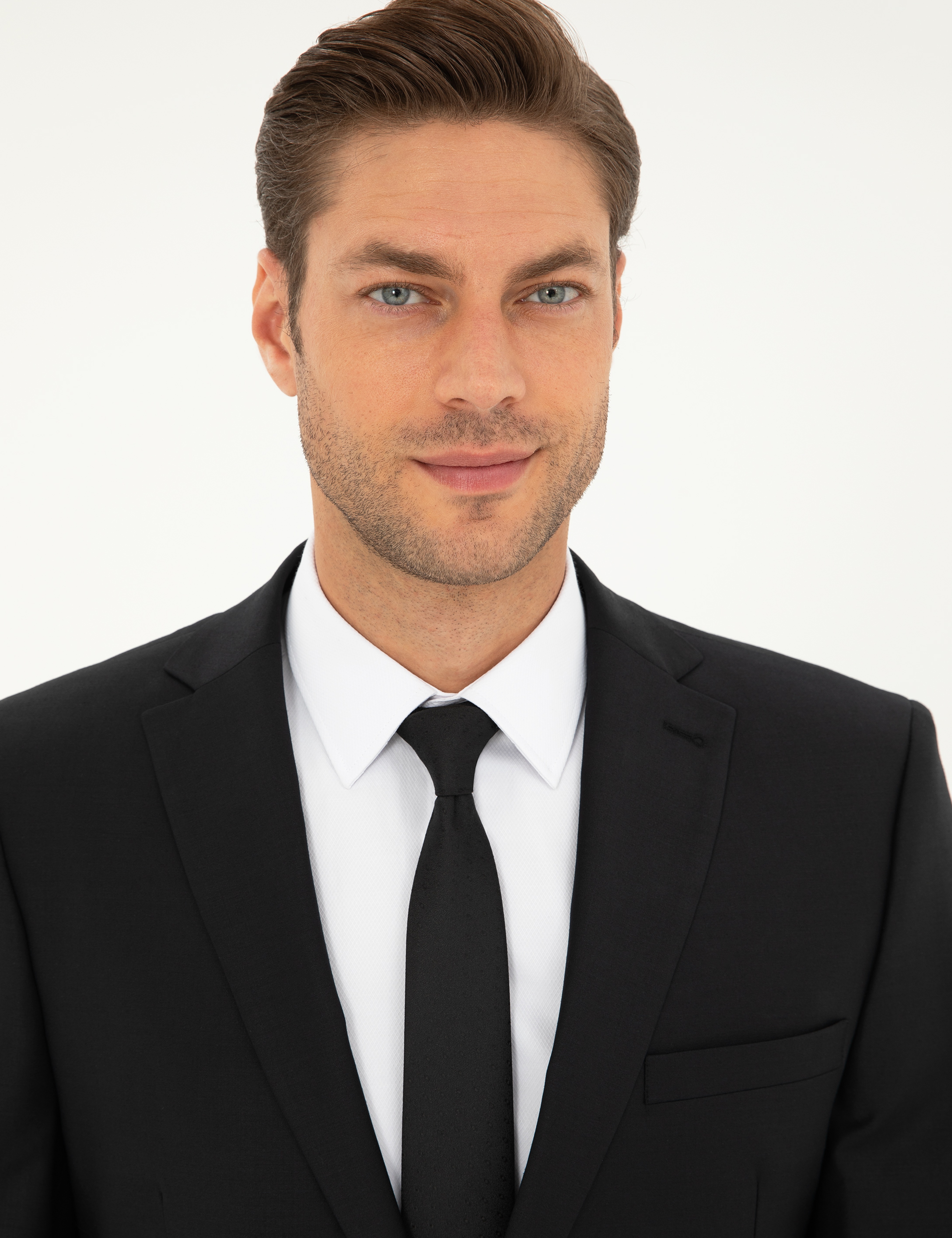 Siyah Slim Fit Takım Elbise - Image 2
