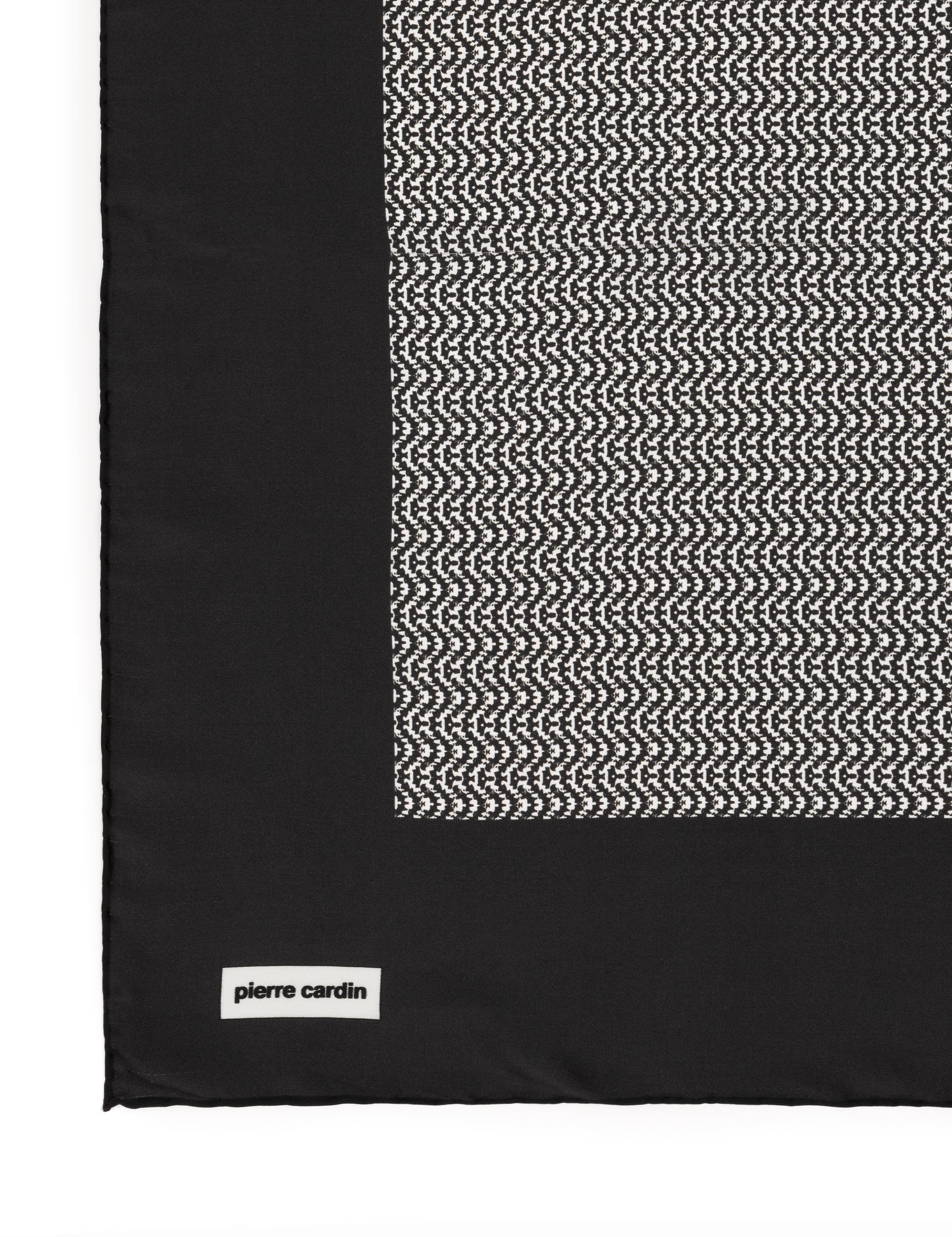 Lacivert Krep Saten Eşarp