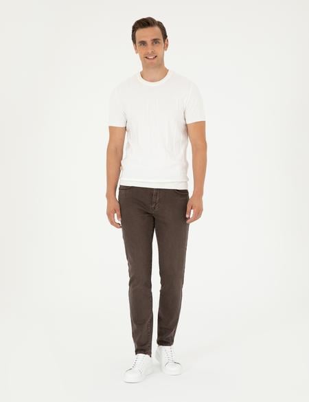 Kahverengi Slim Fit Jean Pantolon - 50294615012
