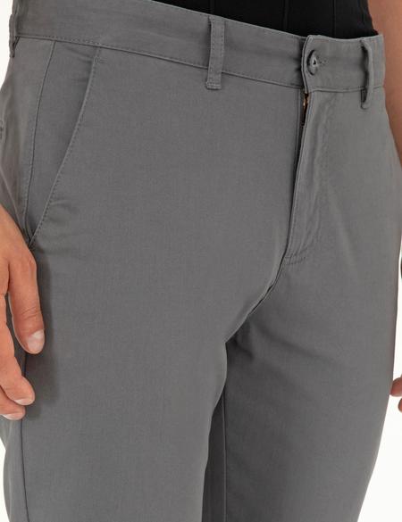 Gri Slim Fit Basic Kanvas Pantolon - 50292522015