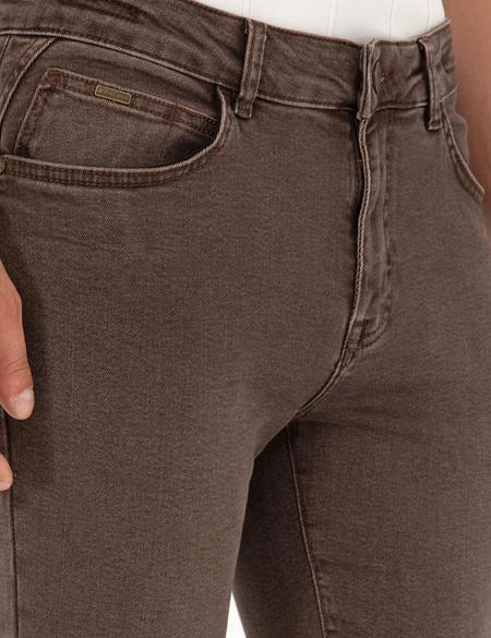 Kahverengi Slim Fit Jean Pantolon - 50294615012