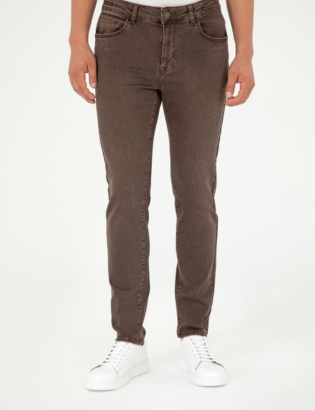 Kahverengi Slim Fit Jean Pantolon - 50294615012