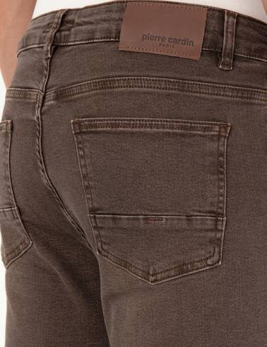 Kahverengi Slim Fit Jean Pantolon