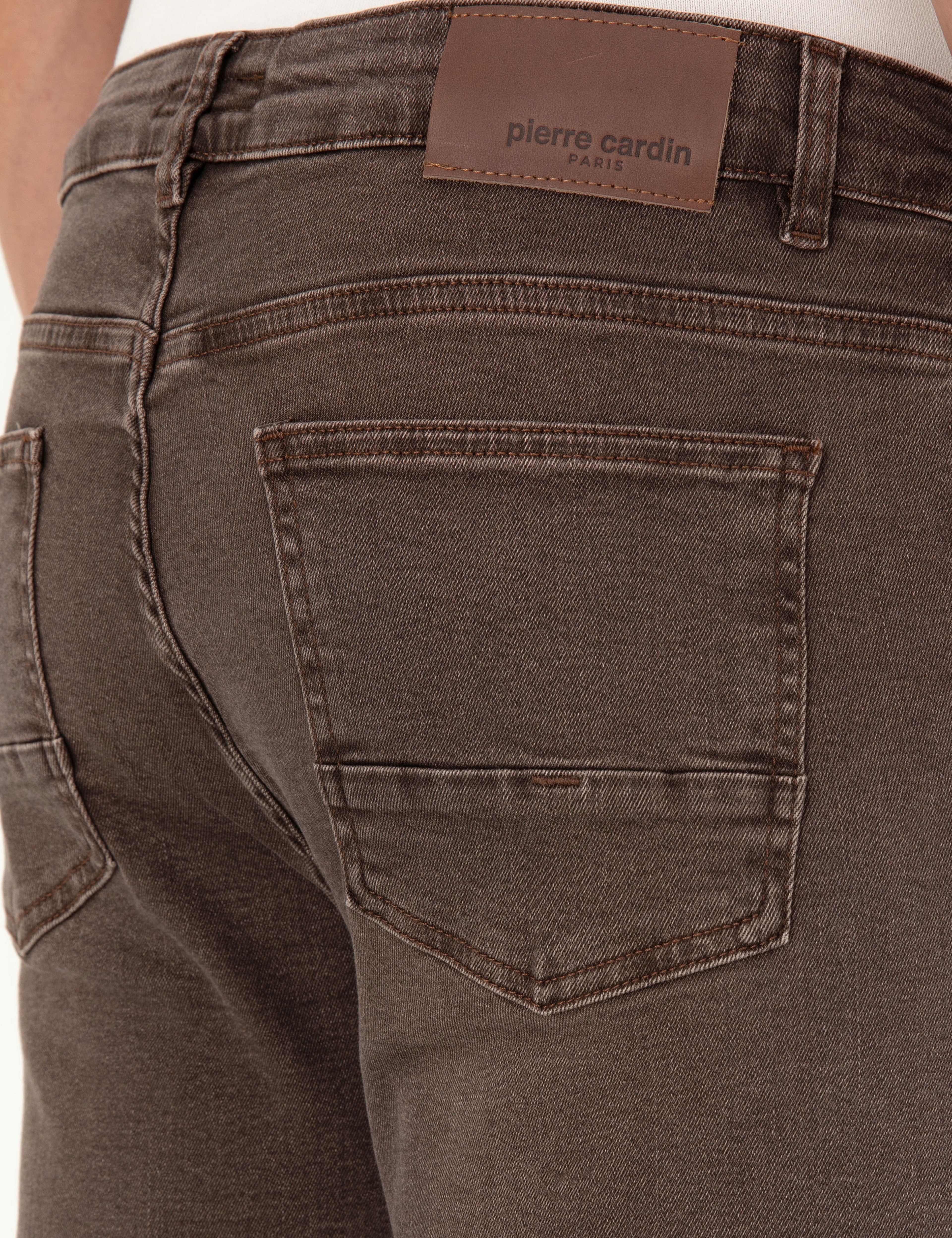 Kahverengi Slim Fit Jean Pantolon