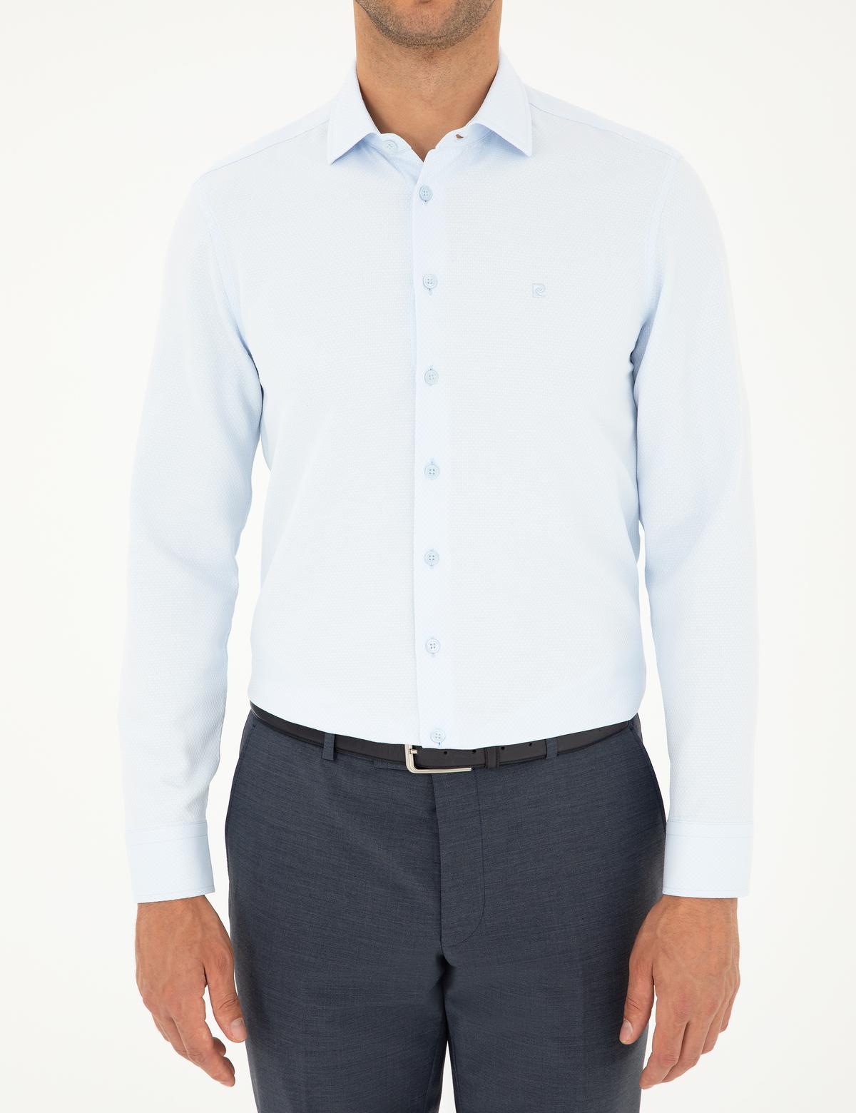 Açık Mavi Slim Fit Uzun Kollu Gömlek - 50282965013