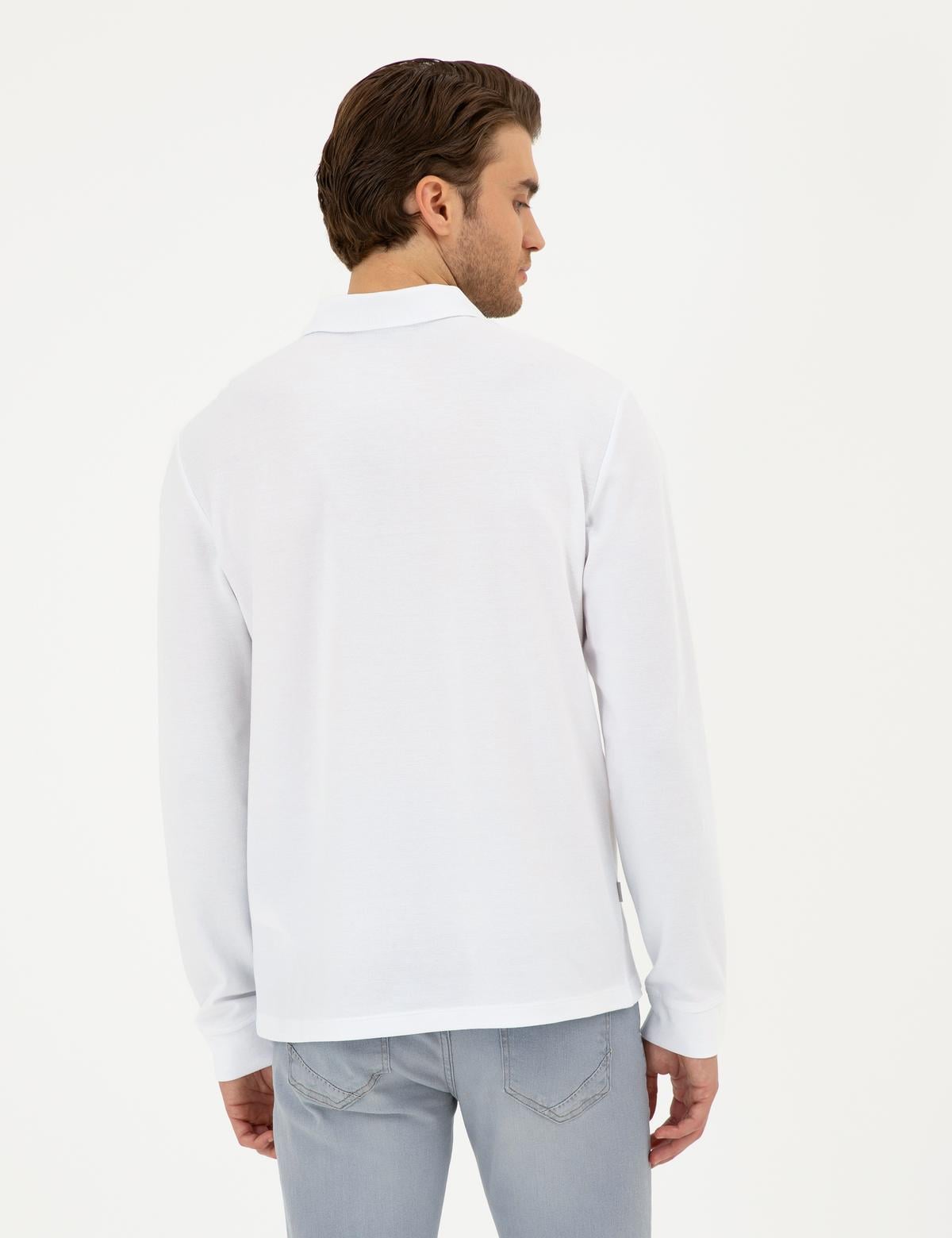 Beyaz Slim Fit Basic Sweatshirt - 50294438037