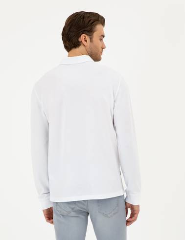 Beyaz Slim Fit Basic Sweatshirt