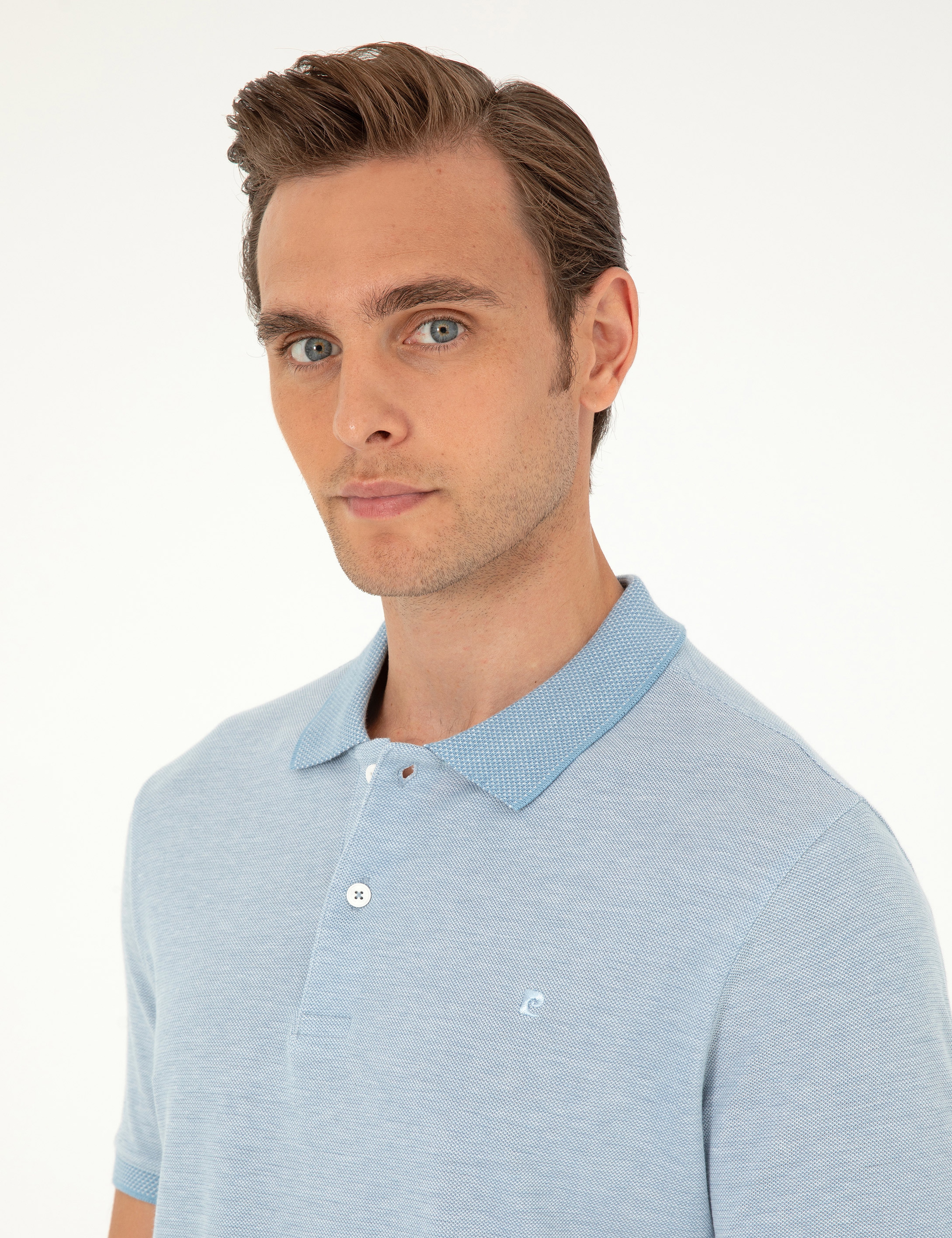 Mavi Slim Fit %100 Pamuk Düğmeli Polo Yaka Tişört - Image 2