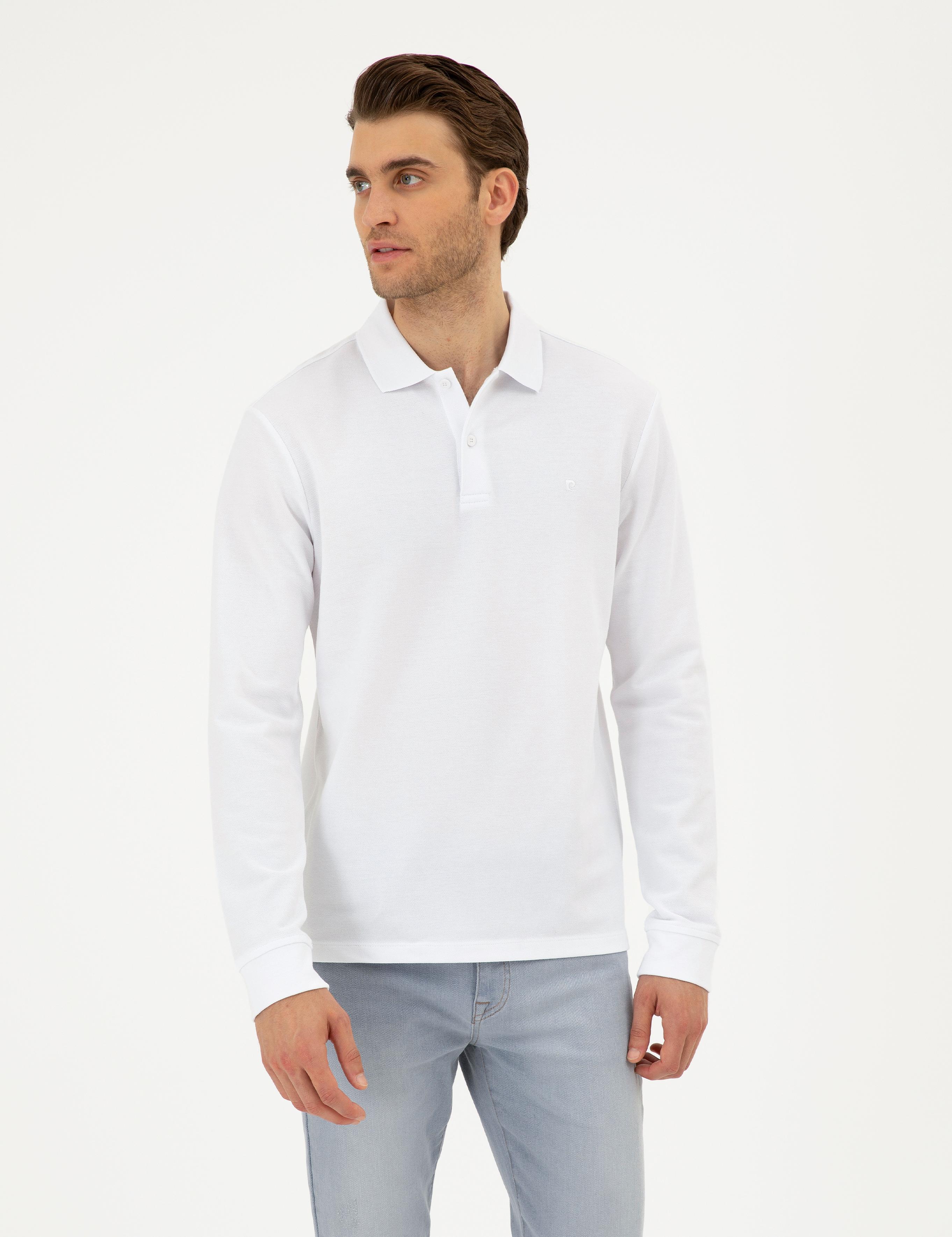 Beyaz Slim Fit Basic Sweatshirt