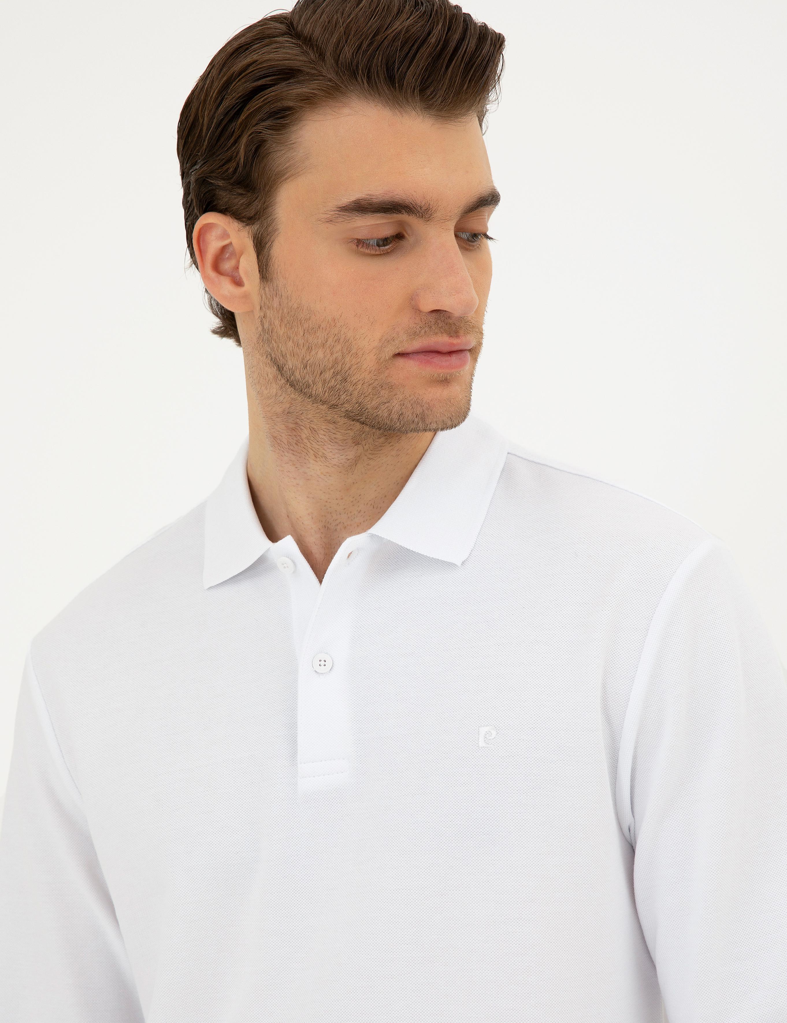 Beyaz Slim Fit Basic Sweatshirt