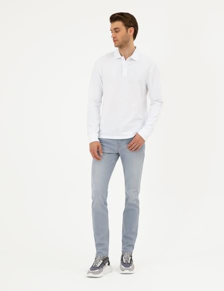 Beyaz Slim Fit Basic Sweatshirt - 50294438037