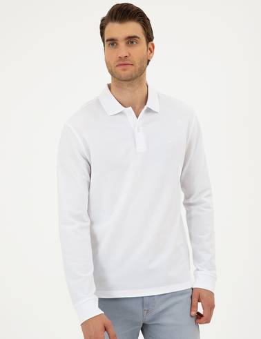 Beyaz Slim Fit Basic Sweatshirt