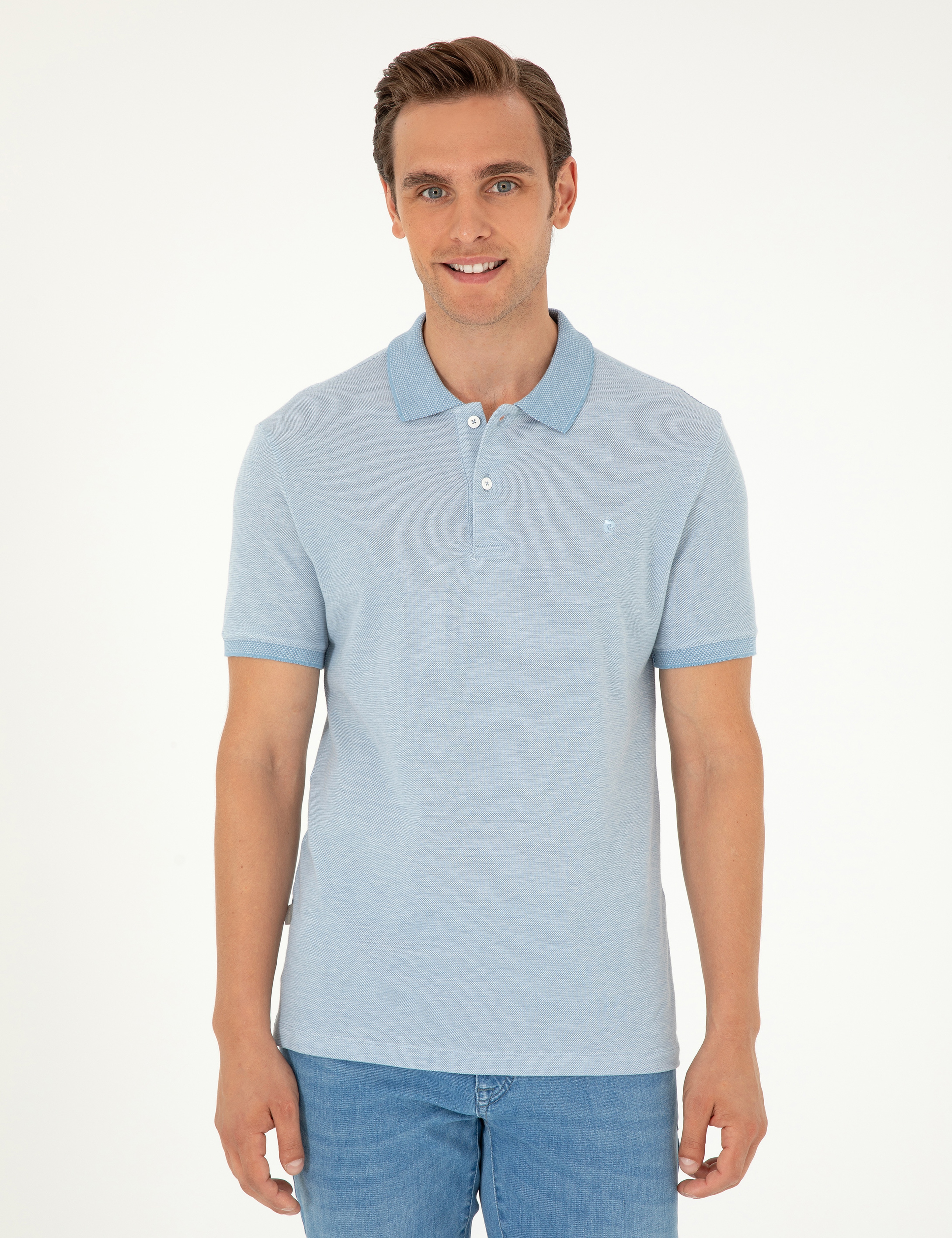 Mavi Slim Fit %100 Pamuk Düğmeli Polo Yaka Tişört