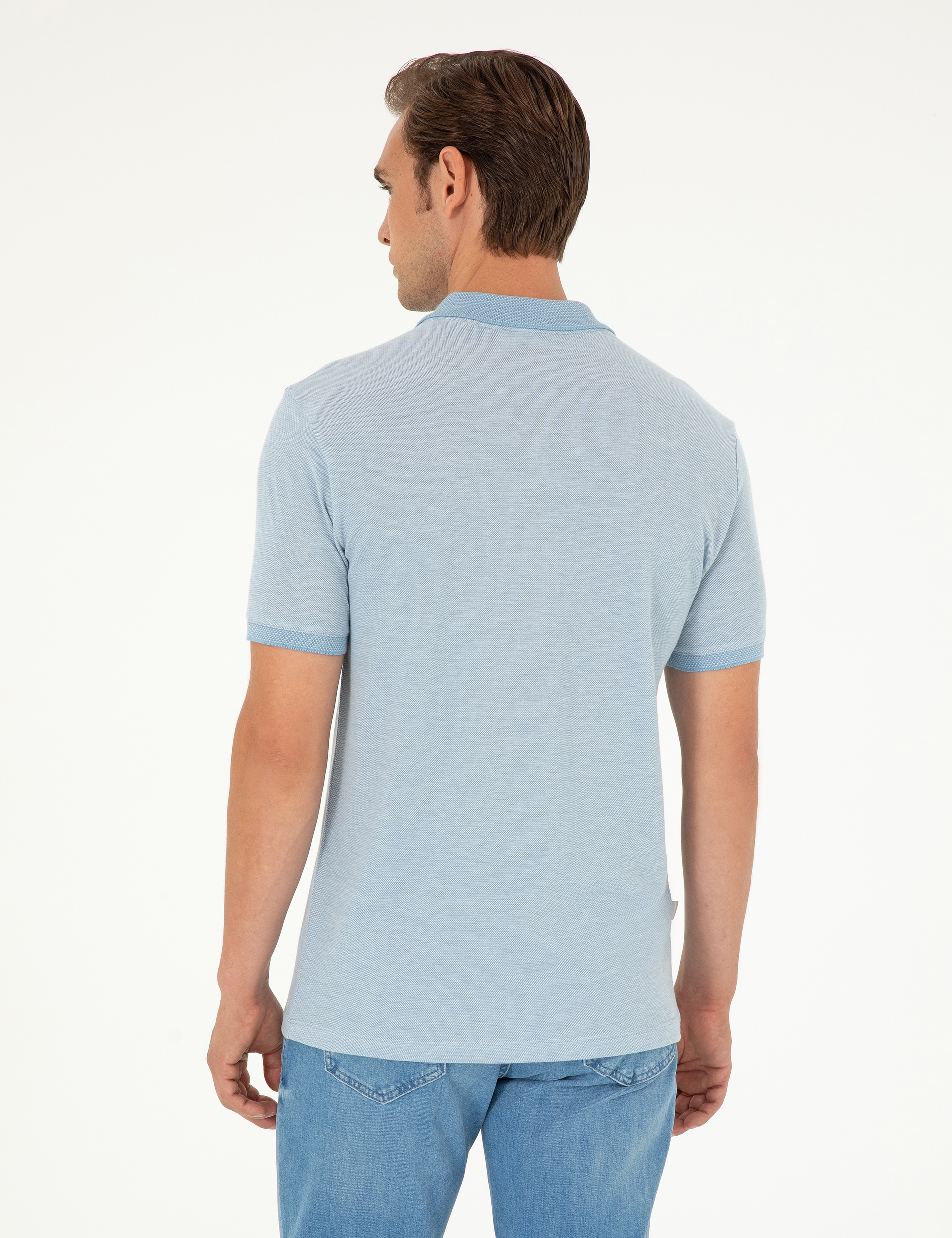 Mavi Slim Fit %100 Pamuk Düğmeli Polo Yaka Tişört - Image 5