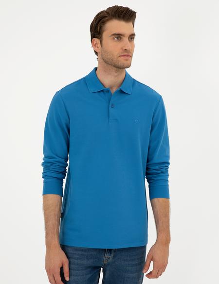 İndigo Slim Fit Basic Sweatshirt - 50294438055