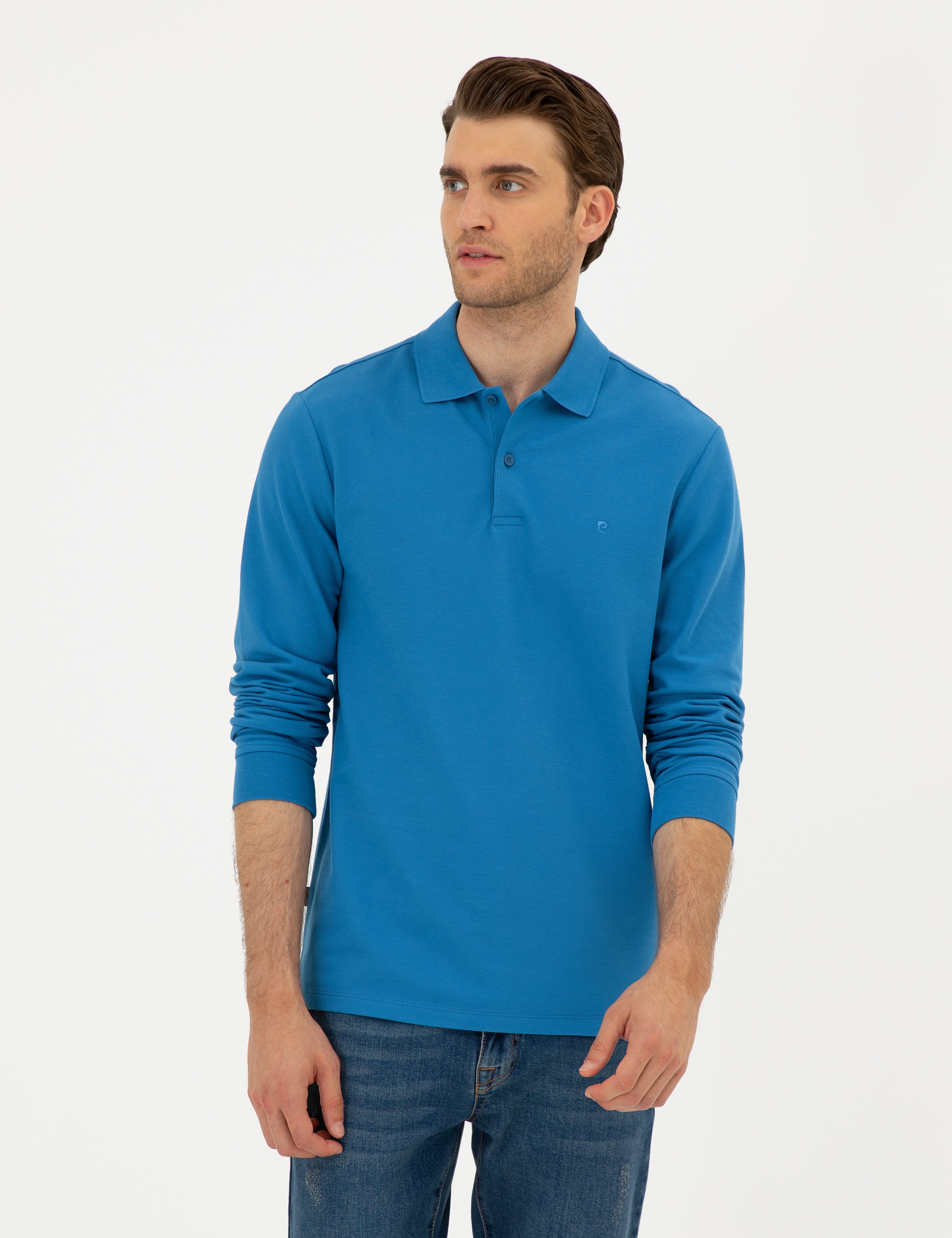 İndigo Slim Fit Basic Sweatshirt - Image 1