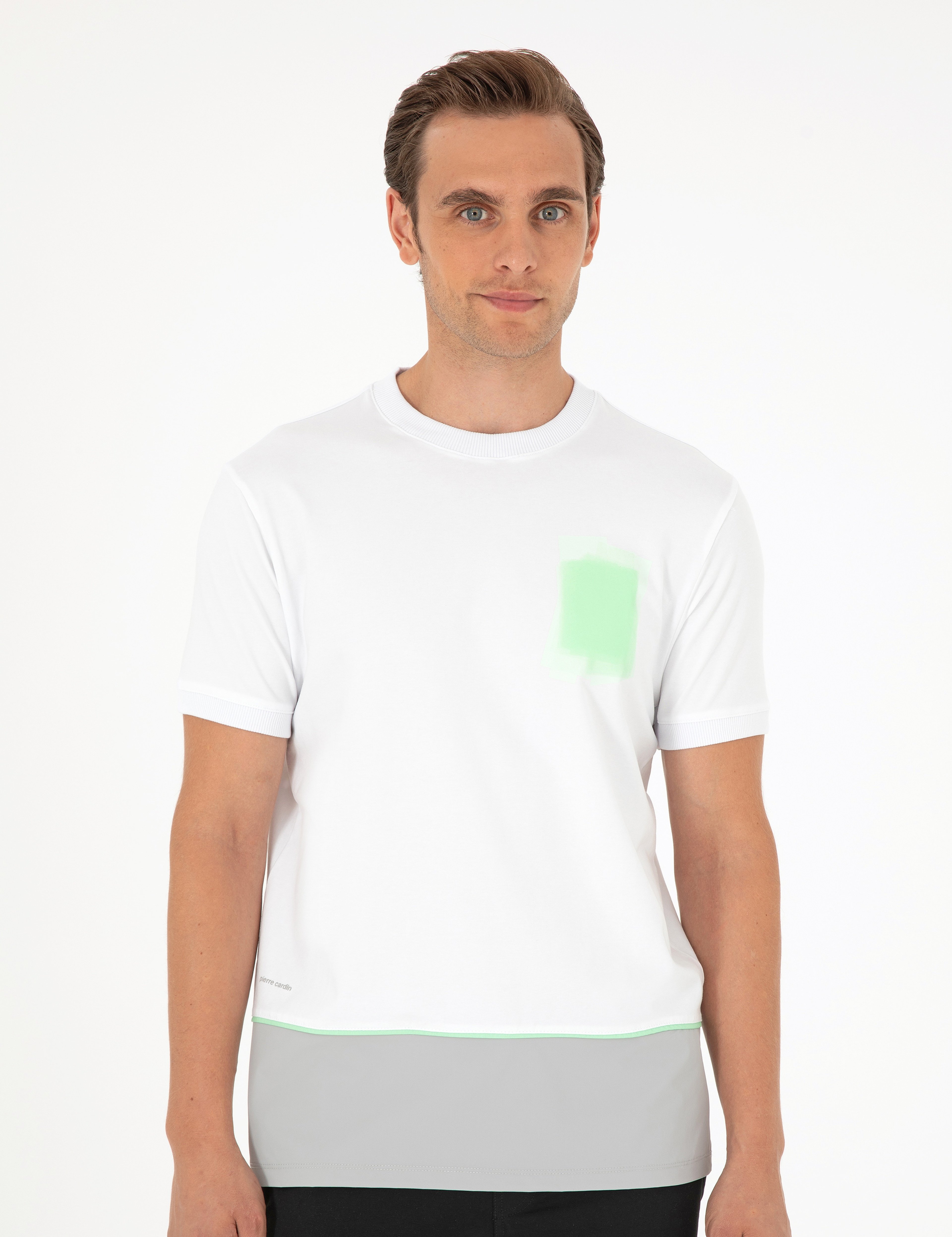 Açık Gri Regular Fit Tişört - Image 3