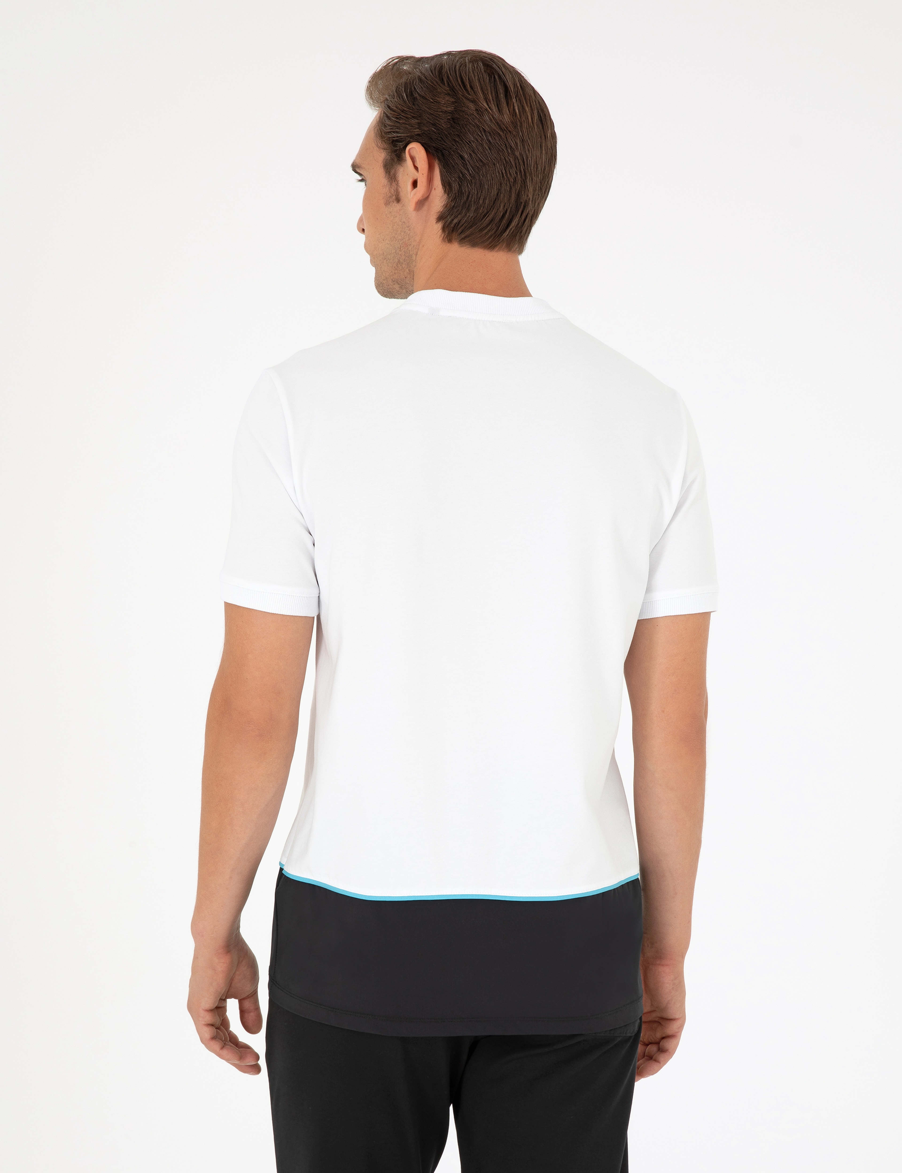 Lacivert Regular Fit Bisiklet Yaka Tişört